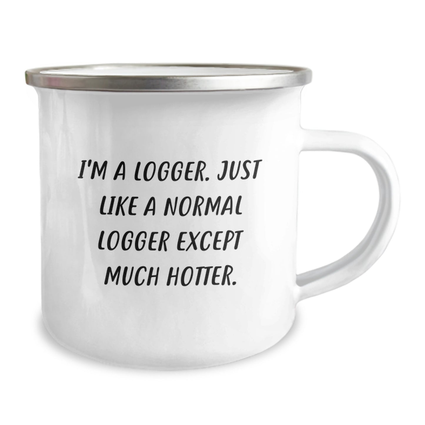 Funny Logger Gifts for Him, Unique Valentine's Unique Gifts from Men, Camping Mug for Logger Enthusiasts, I'm A Logger Just Like A Normal Logger Except Much Hotter. - Image 2