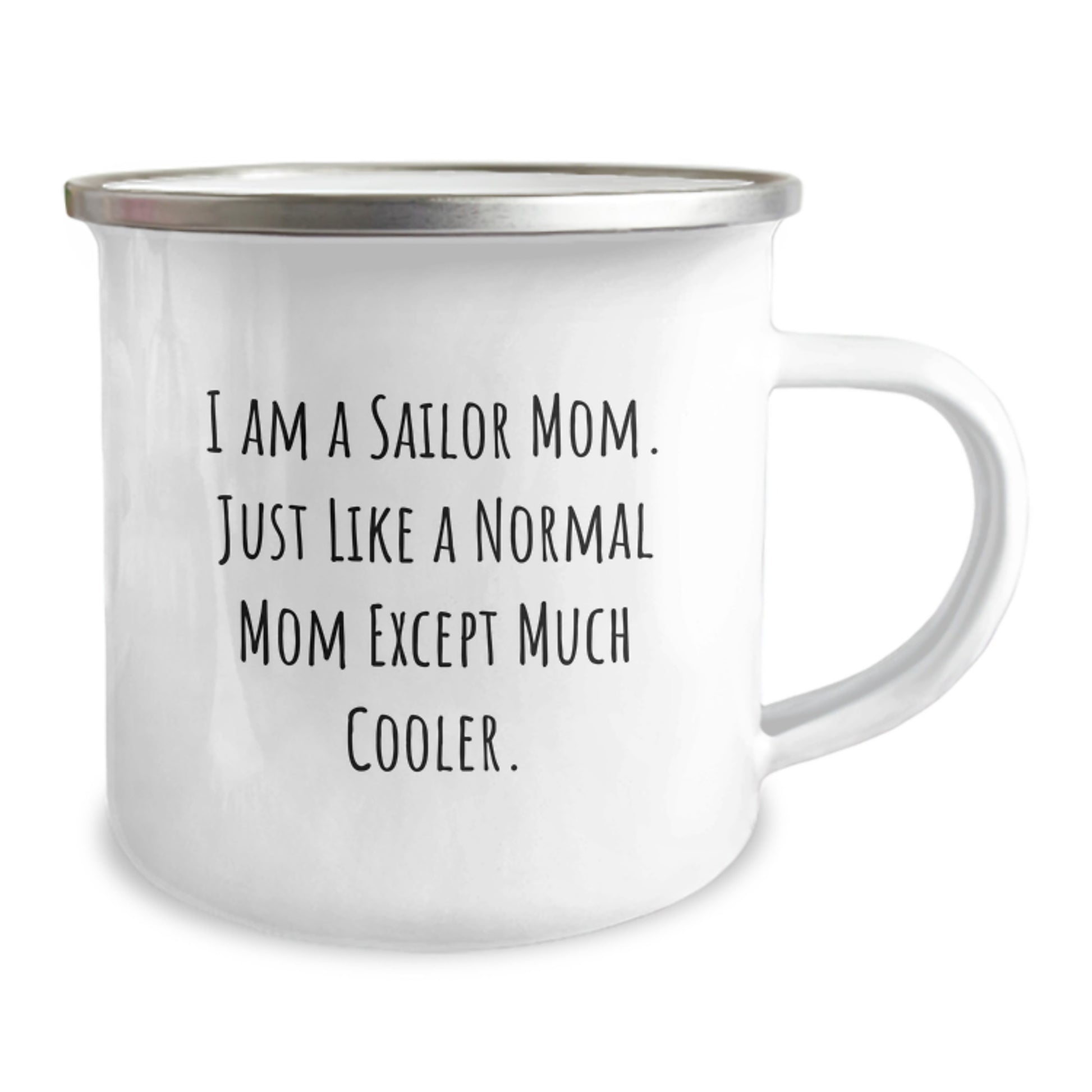 Birthday Gift for Her Sailor Mom Camping Mug Present with Enamel Finish - Image 2