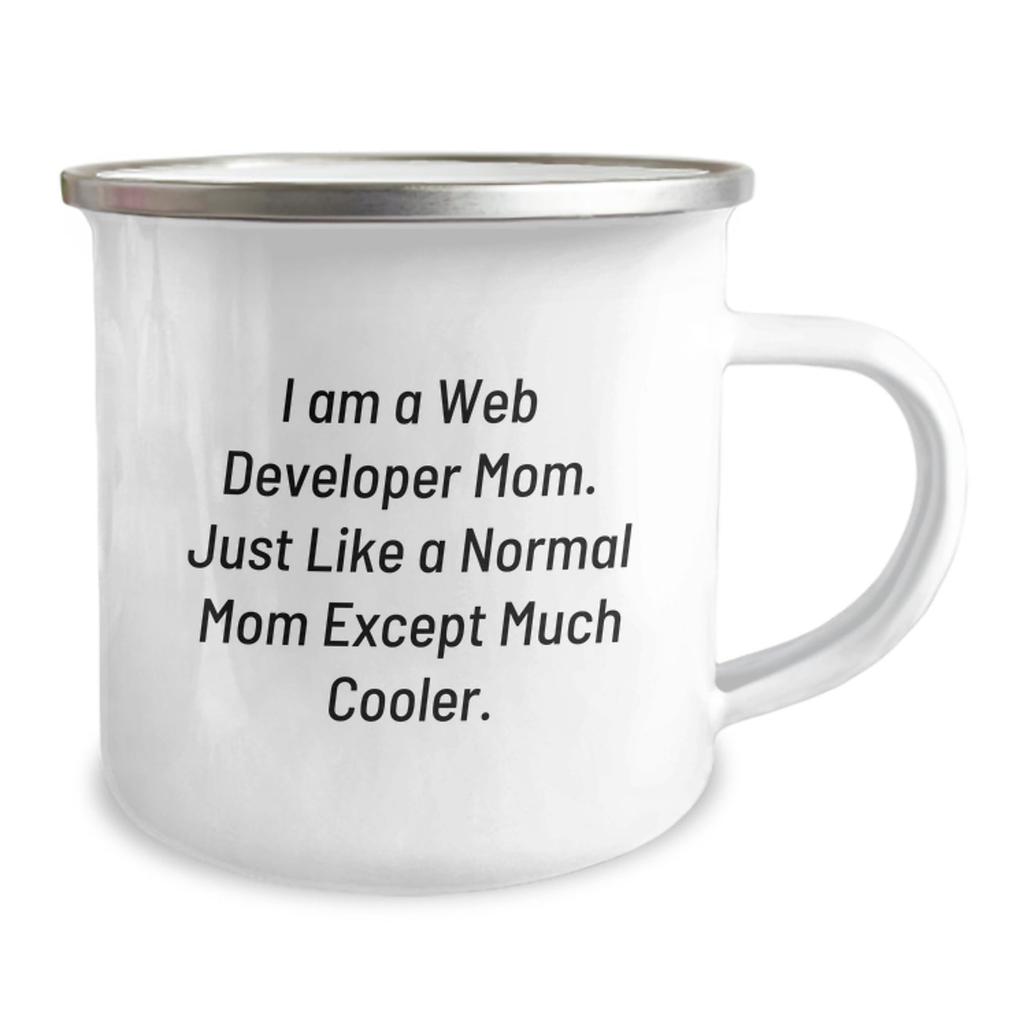 Birthday Gift for Her Web Developer Mom Camping Mug Present - Image 2