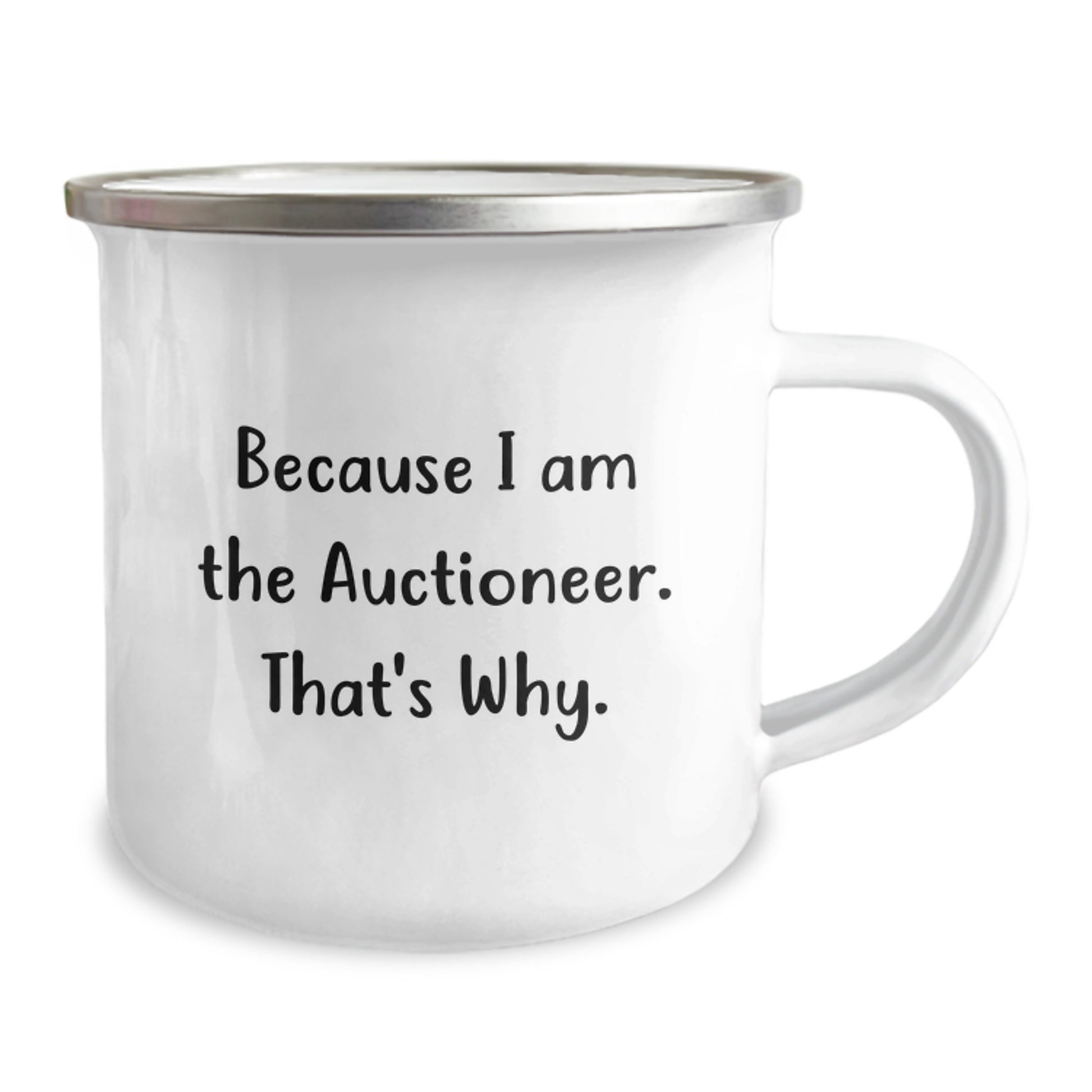 Auctioneer Keepsake Camping Mug Stainless Steel Birthday Gift for Him - Image 2