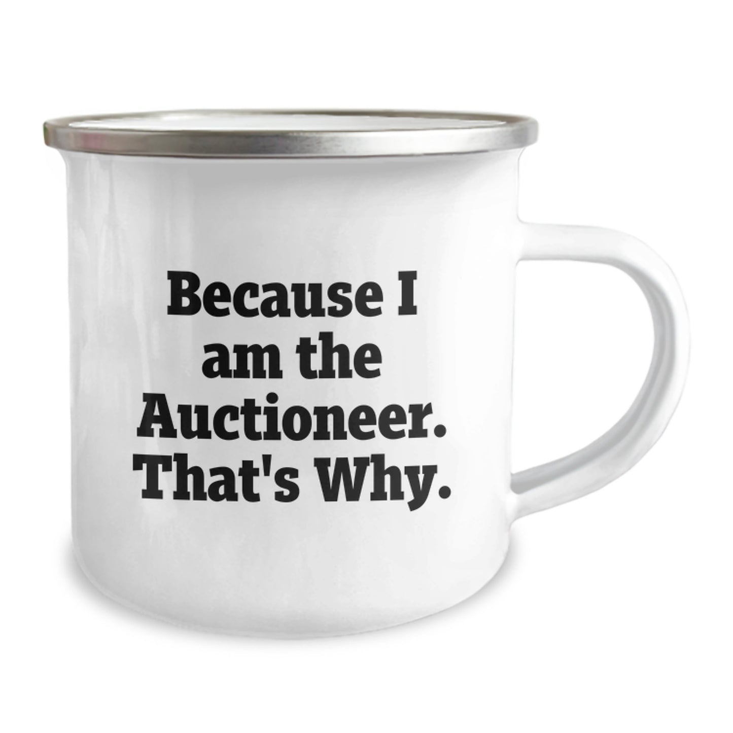 Bold Auctioneer Camping Mug Novelty for Friends Birthday Gift - Image 2