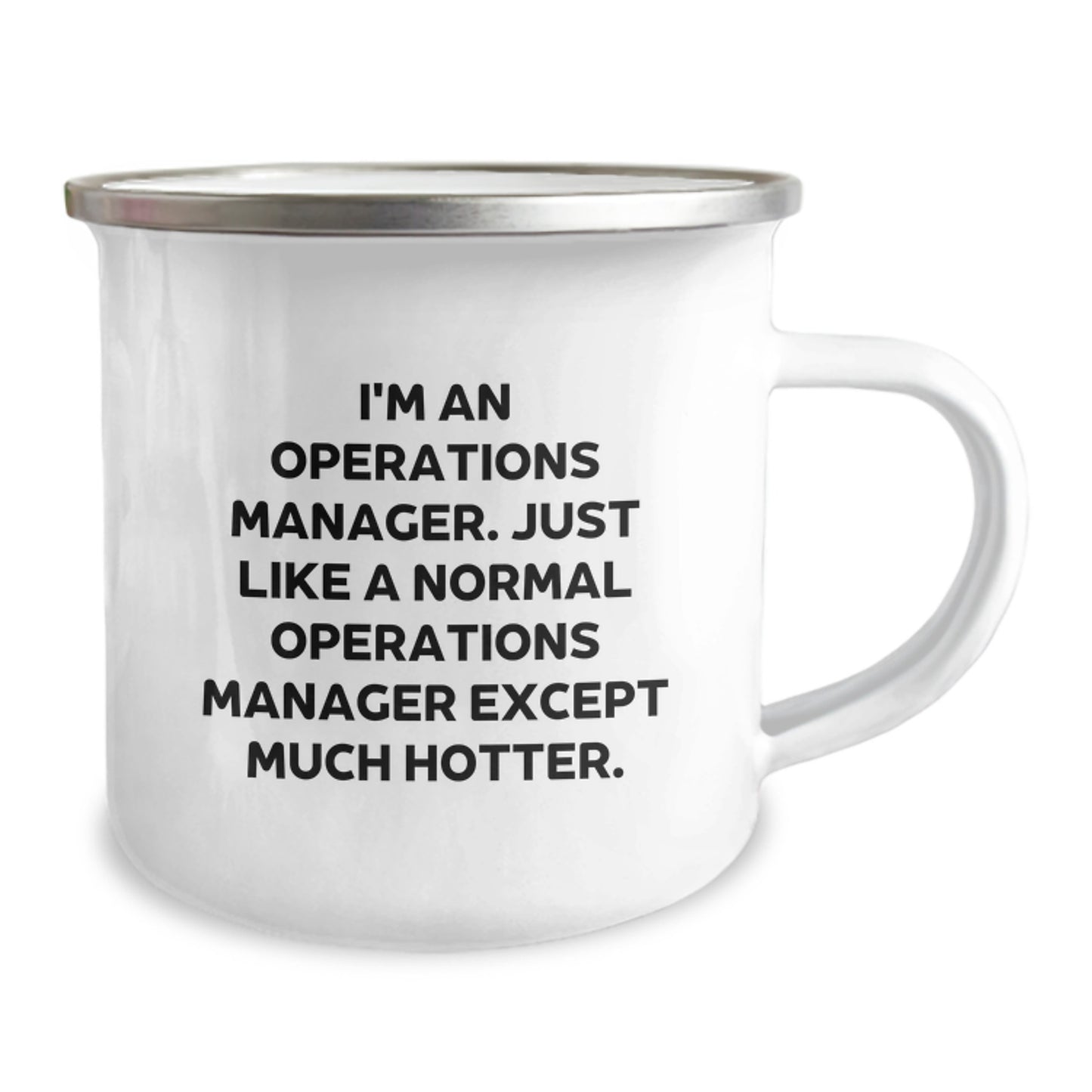 Funny Operations Manager Gifts from Friends to Coworkers, Birthday Unique Gifts for Men, Stainless Steel Camping Mug - I'm An 'Operations Manager Except Much Hotter' - Image 2