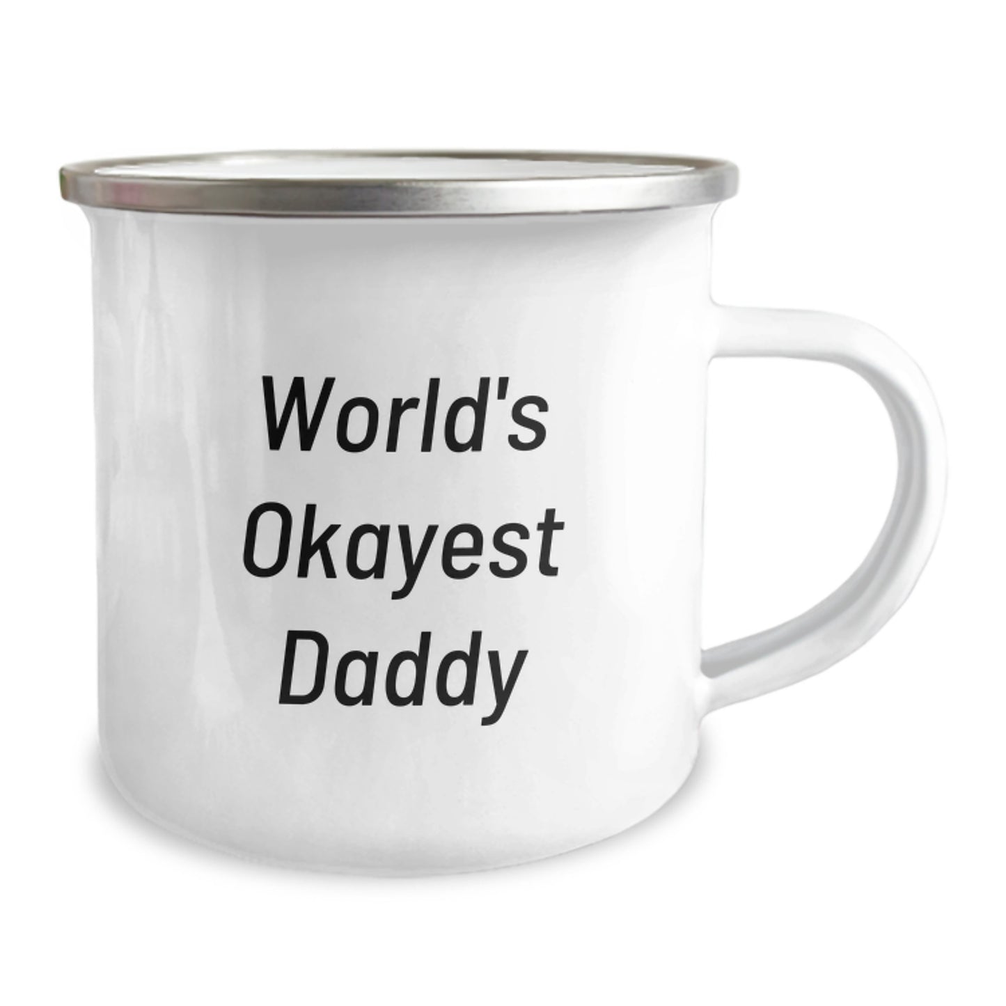 Birthday Gift Camping Mug for Her World's Okayest Daddy Present - Image 2