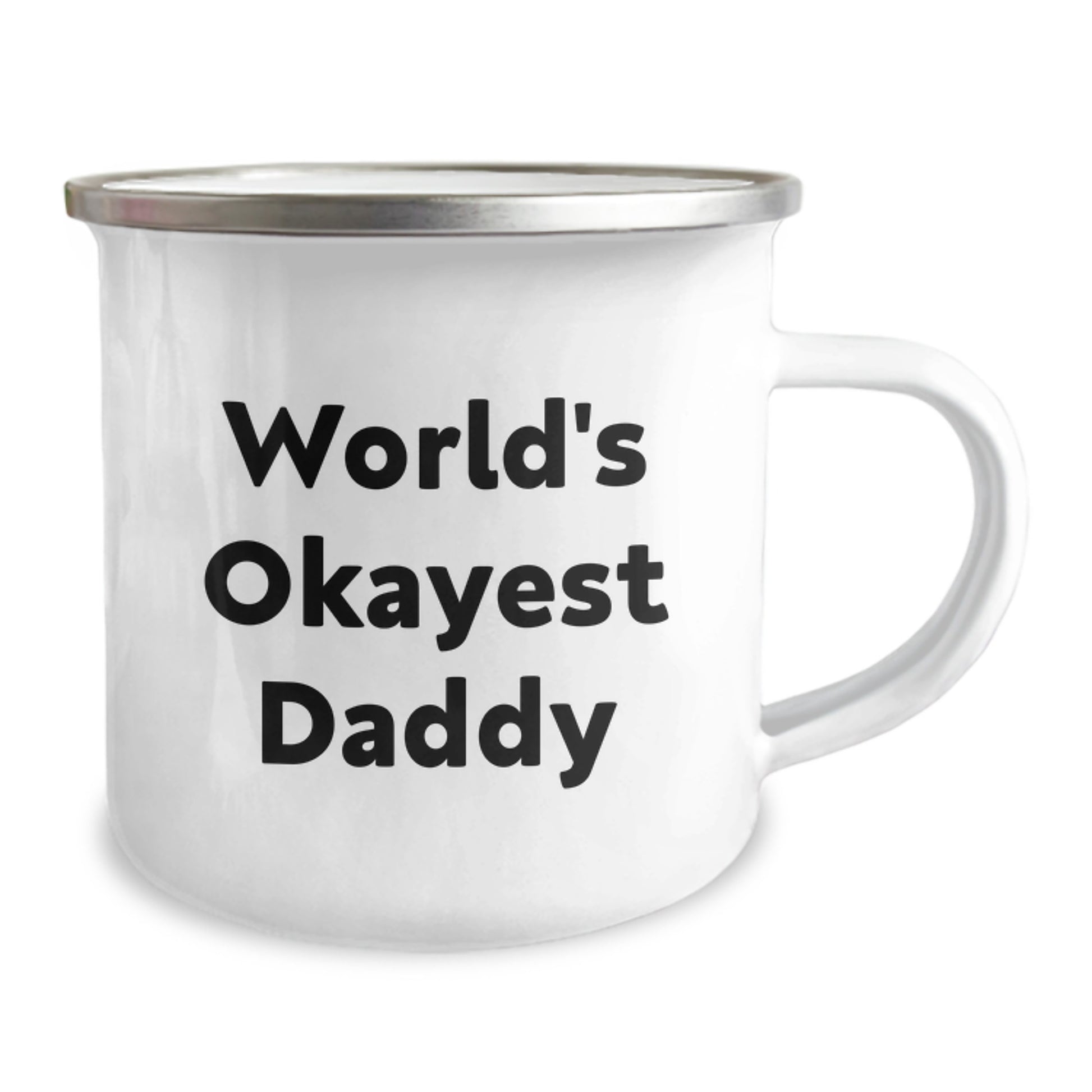 World's Okayest Daddy Novelty Camping Mug for Friends Birthday Gift - Image 2