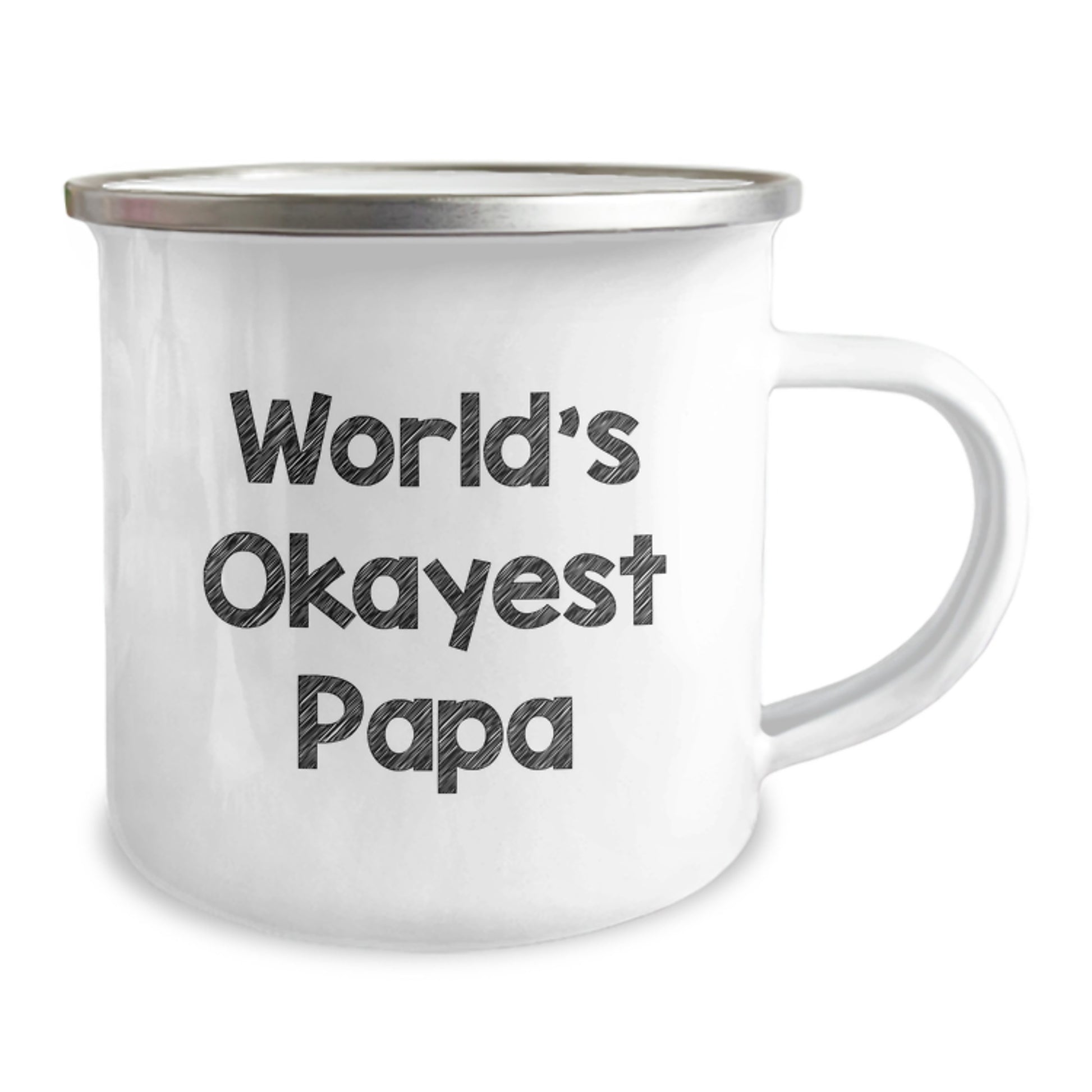 Novelty Camping Mug for Grandpa Birthday Gift World's Okayest Papa - Image 2