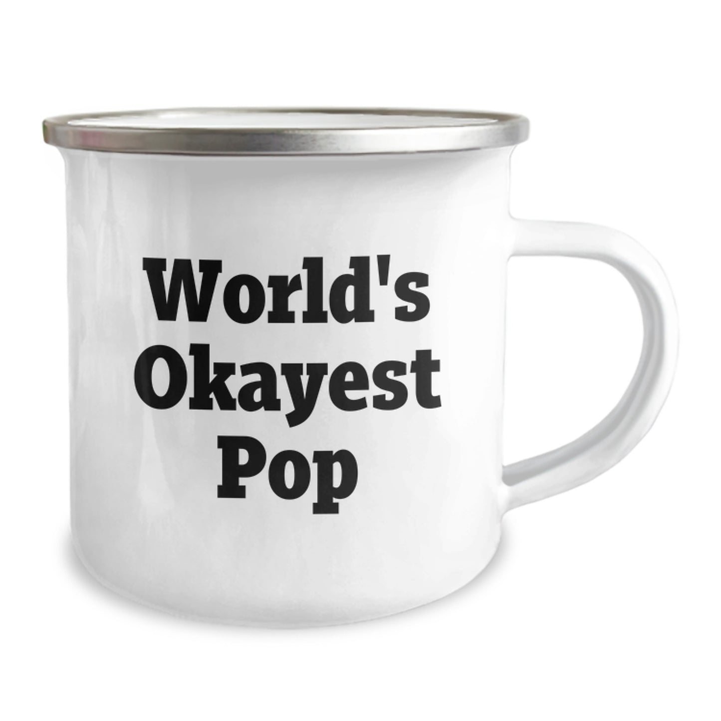 Him Keepsake Birthday Gift World's Okayest Pop Camping Mug - Image 2