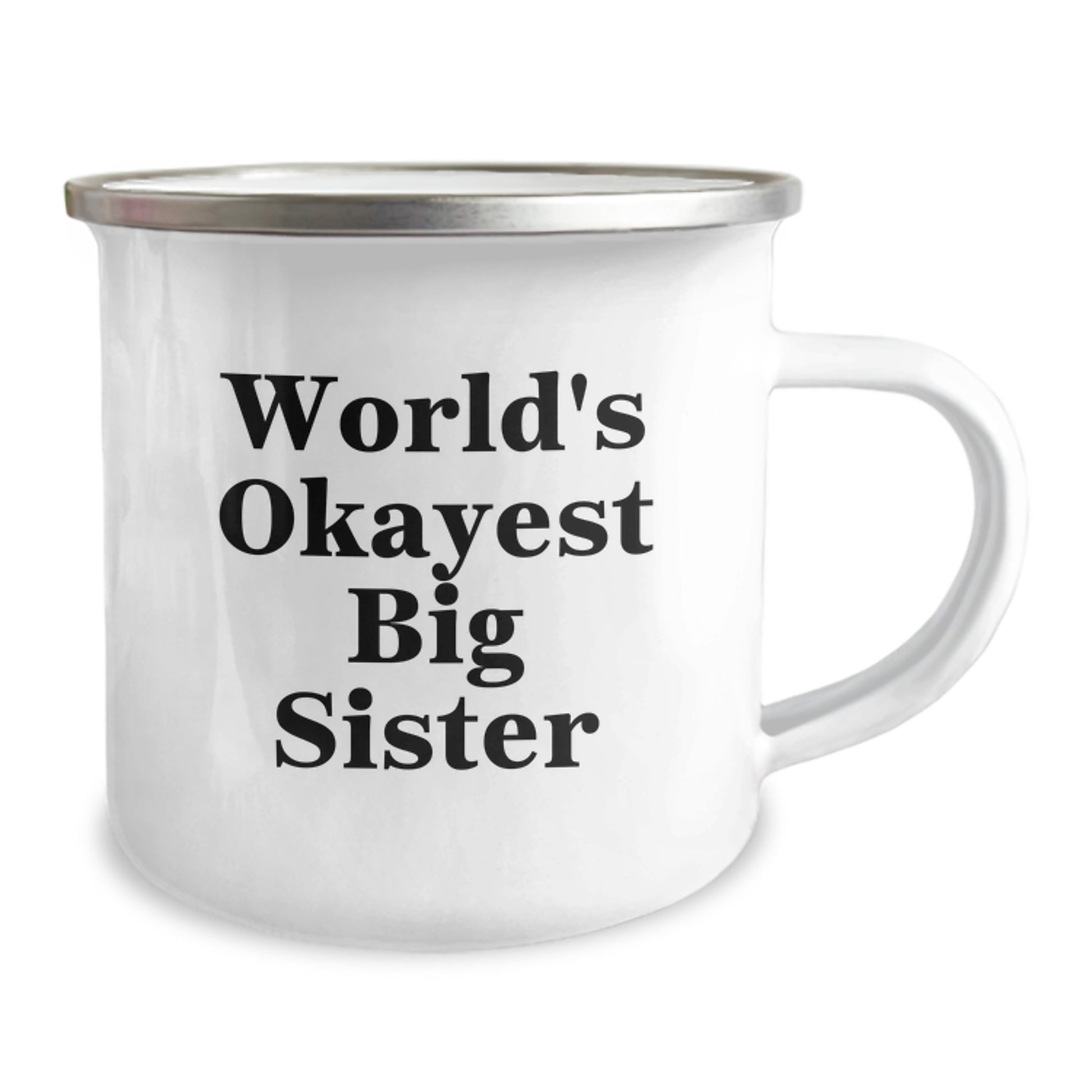 Funny Big Sister Gifts from Family, Funny World's Okayest Big Sister Camping Mug for Christmas Unique Gifts, Perfect for Big Sister - Image 2