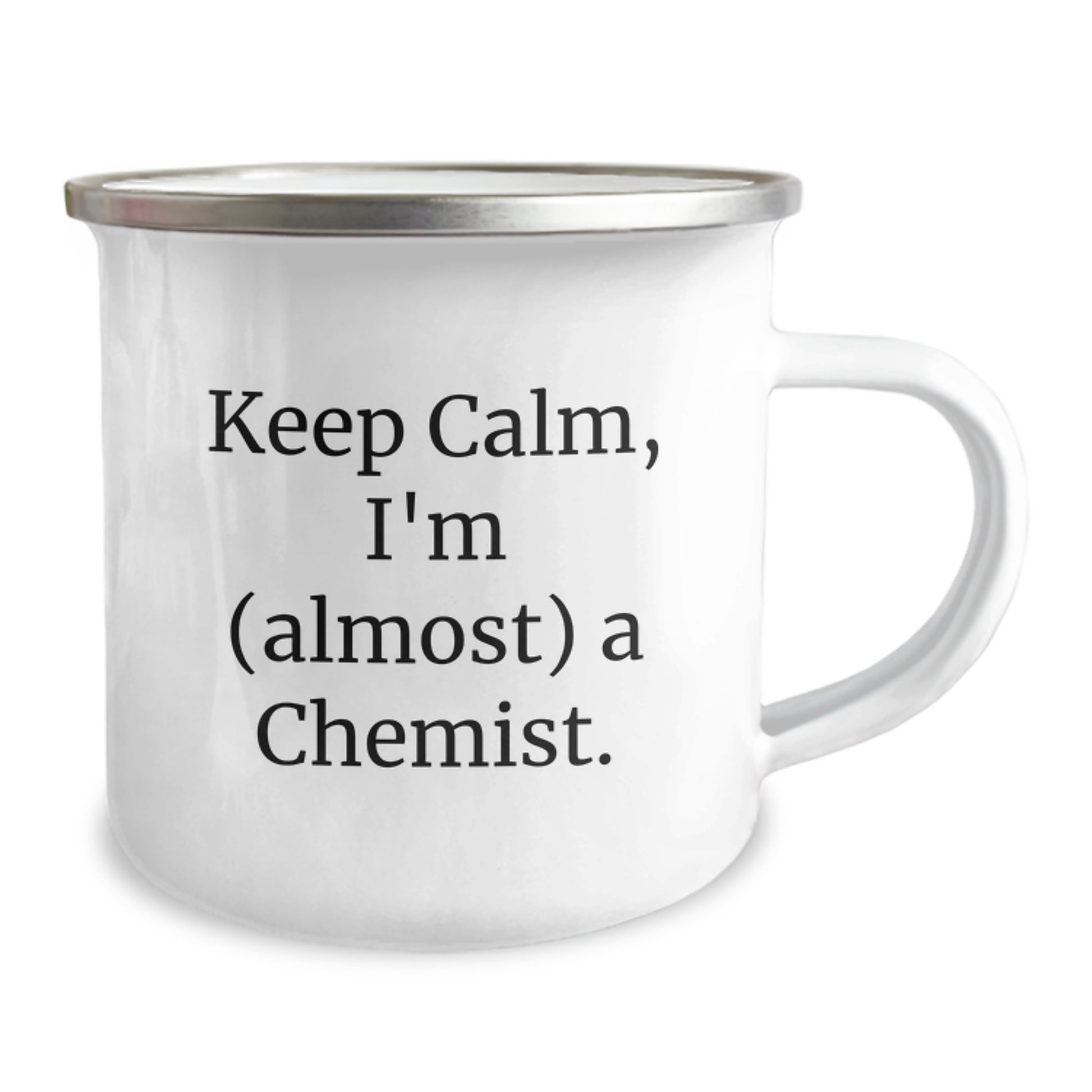 Birthday Gift Camping Mug for Her Keep Calm I'm (Almost) A Chemist - Image 2