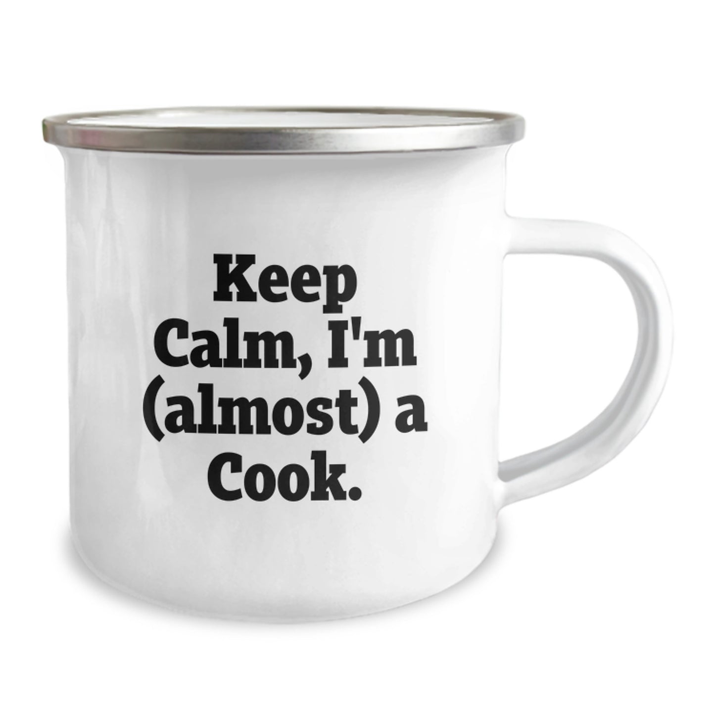 For Him Camping Mug Birthday Gift – Keep Calm, I'm (Almost) A Cook - Image 2