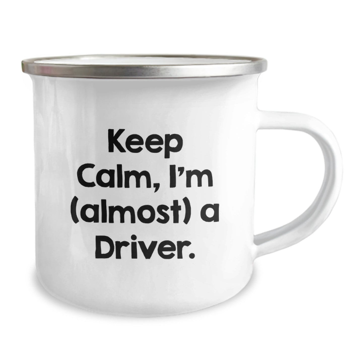 Novelty Driver Mug for Friends Bday Gift – Keep Calm I'm Almost a Driver - Image 2