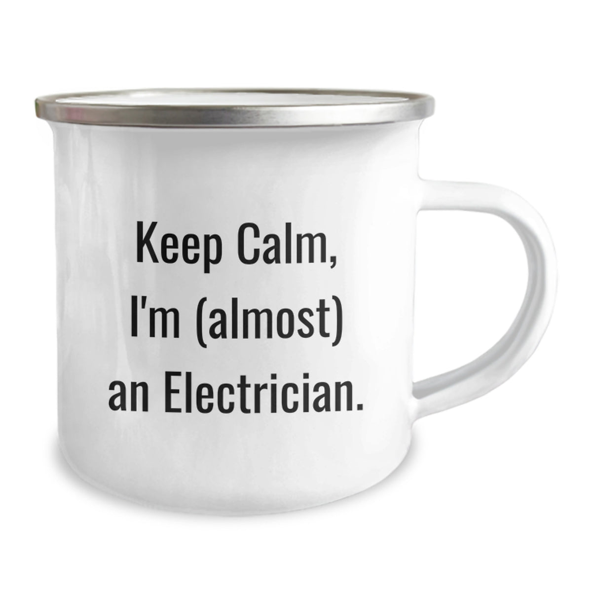 Electrician Gift for Him - Keep Calm Keepsake Camping Mug - Image 2