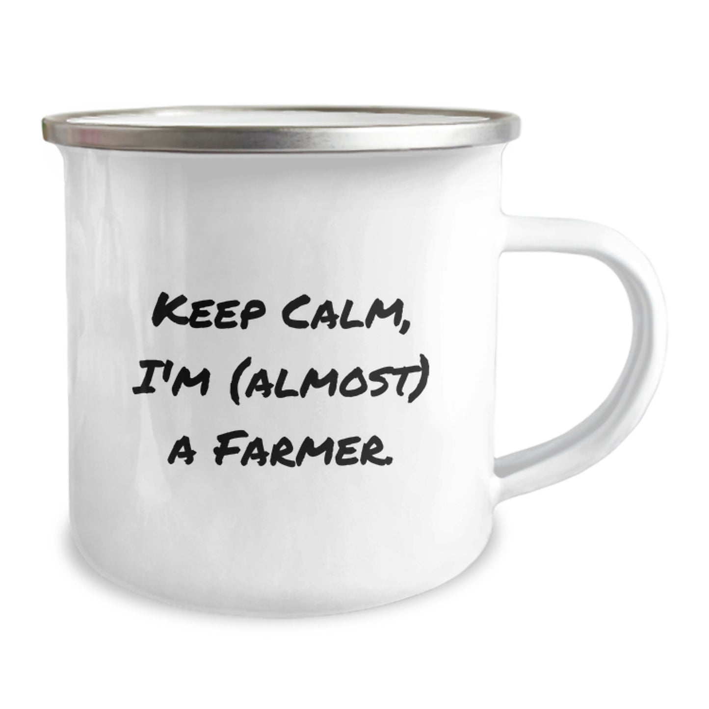Farmer Keepsake Camping Mug Birthday Gift for Him Keep Calm Now - Image 2