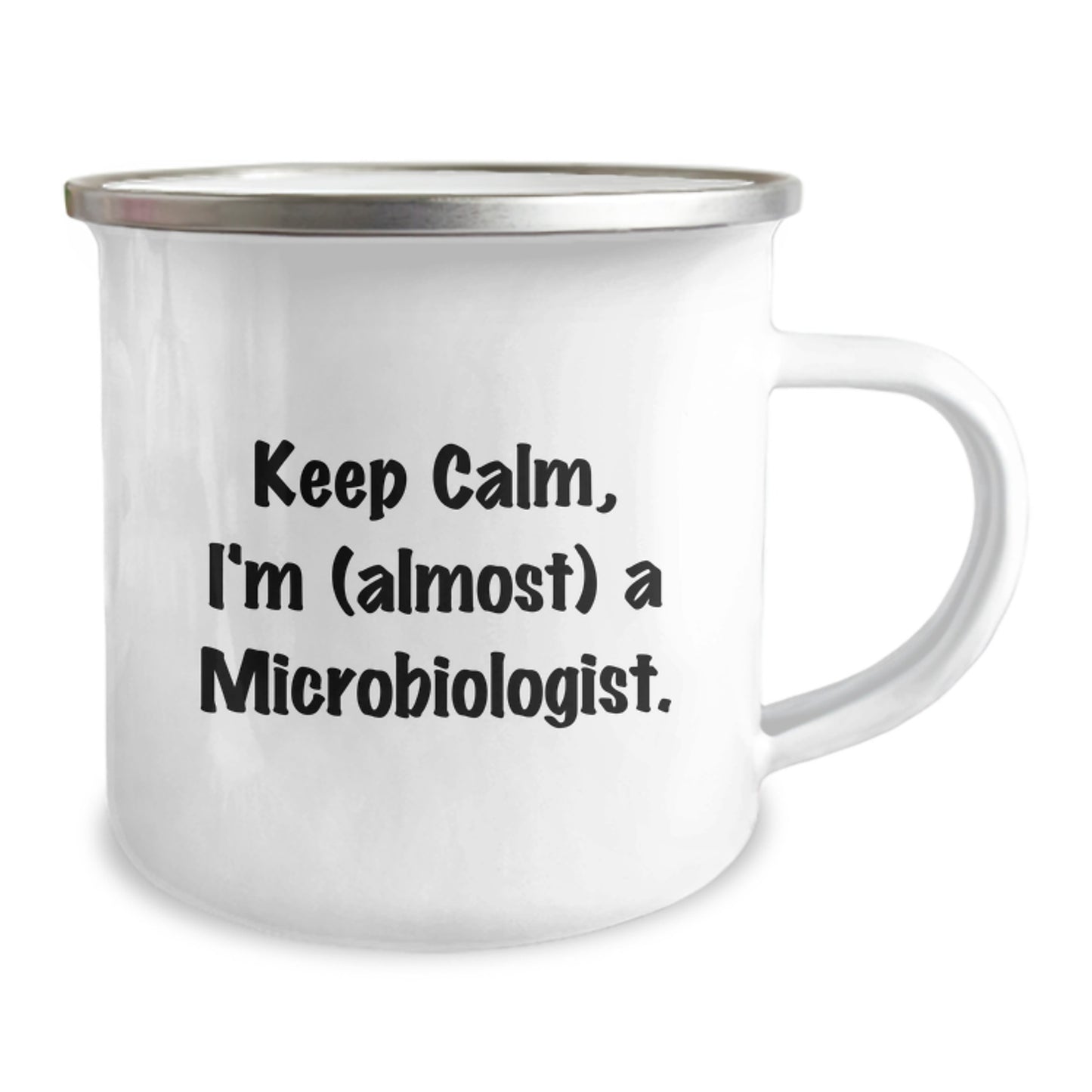 Microbiologist Keepsake Camping Mug for Him Birthday Gift Enamel Finish - Image 2