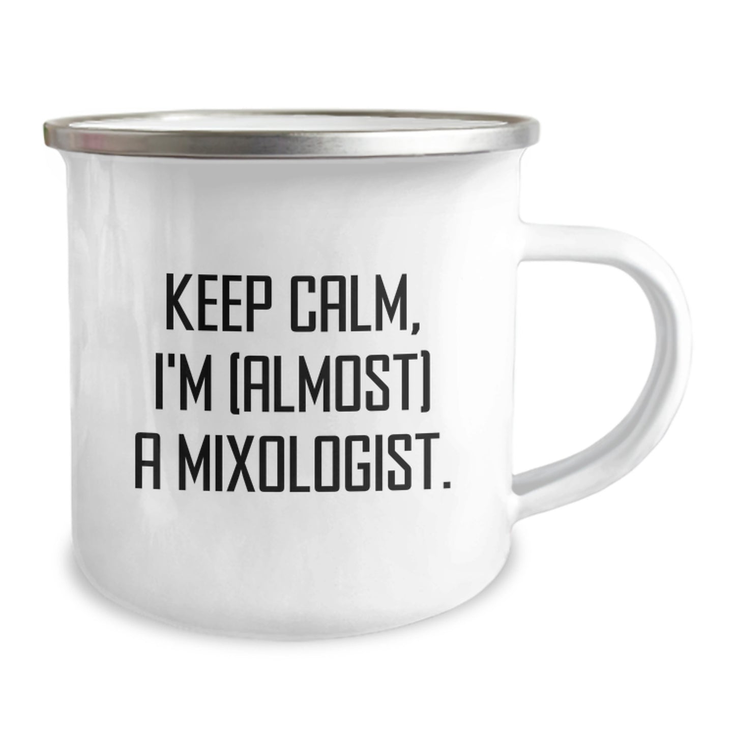 Funny Mixologist Gifts from Friends for Him, I'm (almost) A Mixologist. Valentine's Unique Fun Camping Mug - Image 2