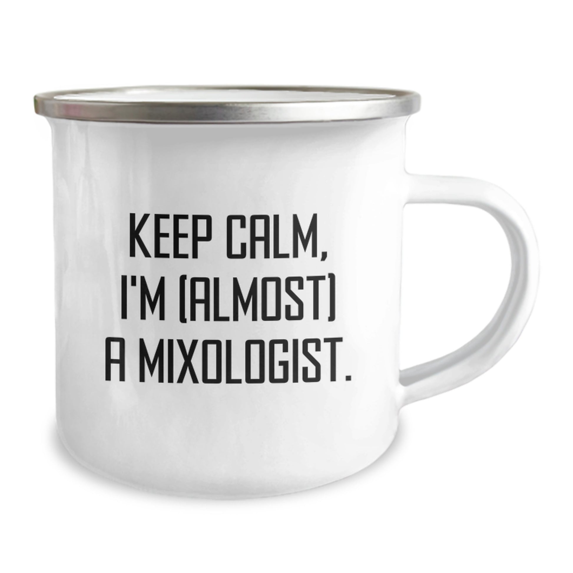 Funny Mixologist Gifts from Friends for Him, I'm (almost) A Mixologist. Valentine's Unique Fun Camping Mug - Image 2