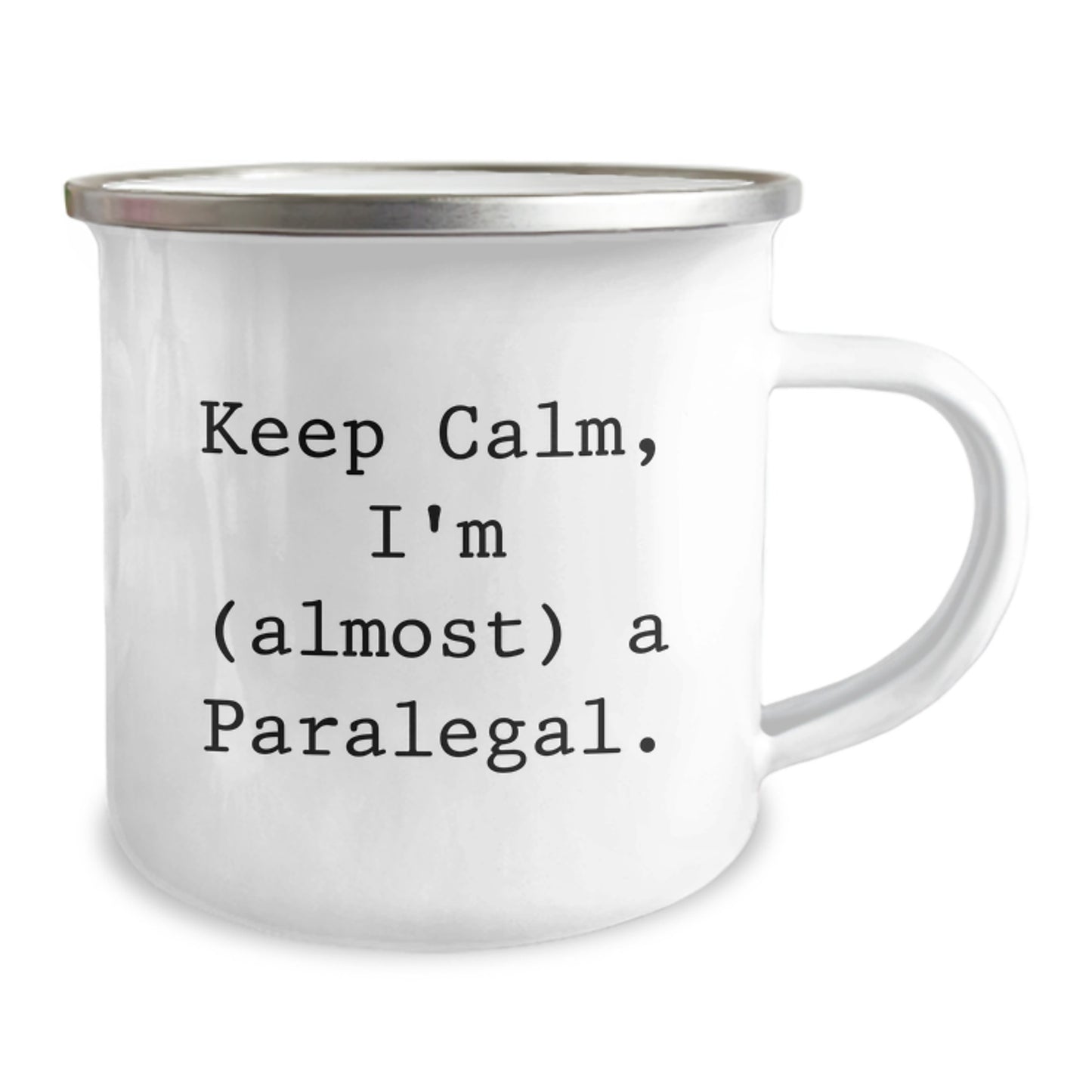 Paralegal Camping Mug for Him Birthday Gift – Keep Calm, I'm (almost) A - Image 2