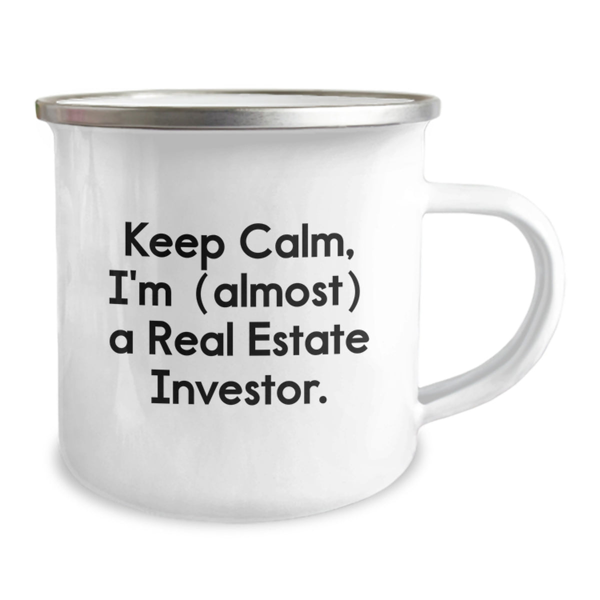 Real Estate Investor Gift for Him Keep Calm Keepsake Camping Mug - Image 2