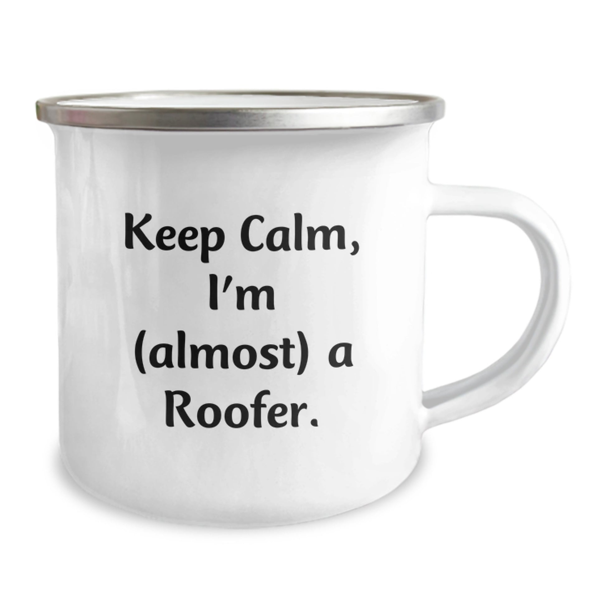 Unique Birthday Unique Gifts for Roofer Friends - Funny Camping Mug with Keep Calm I'm almost A Roofer. - Image 2