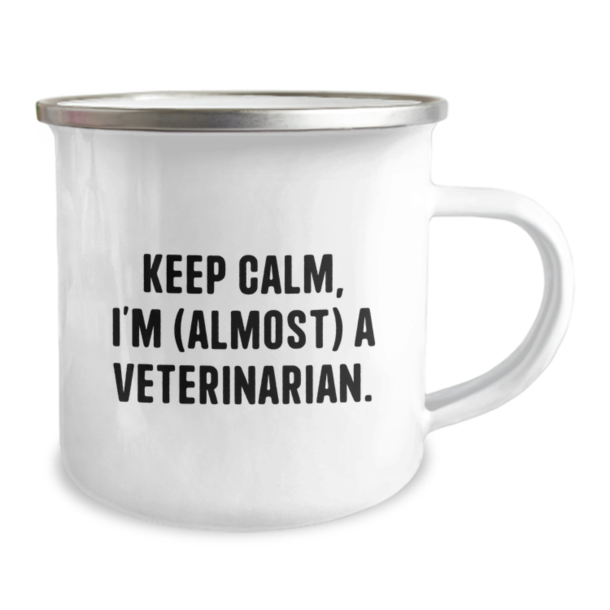 Funny Veterinarian Gifts for Birthday, Camping Mug Keeps Calm I'm almost a Veterinarian, Gift from Friends, Perfect Unique Birthday Present for Veterinarian Men or Women - Image 2