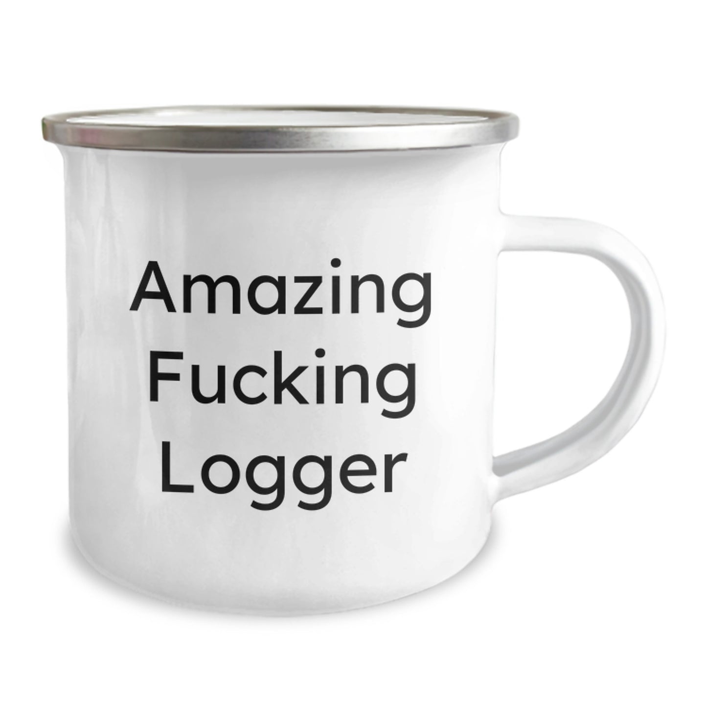 Logger Enthusiast Funny Gifts from Friends for Christmas Unique Logger Mugs, Amazing F--king Logger Camping Mug - Image 2