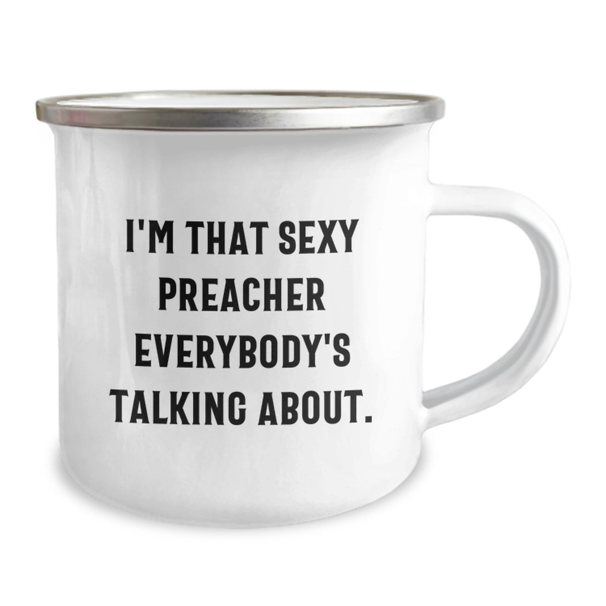 Christmas Gift for Her Playful Preacher Camping Mug Present - Image 2