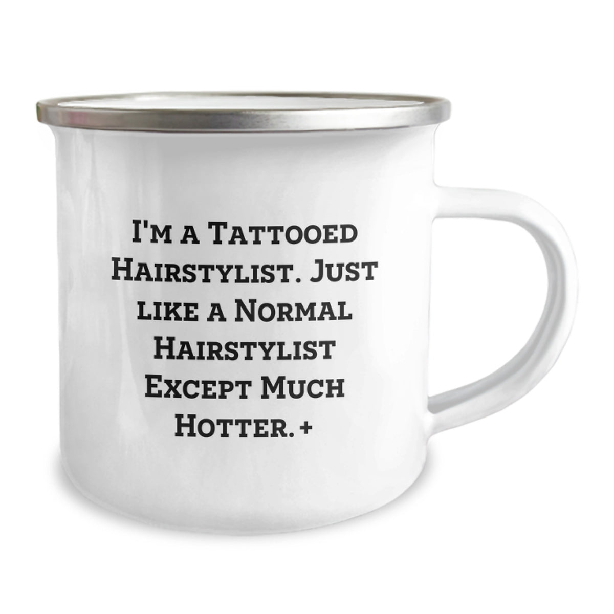 Christmas Gift for Her Playful Tattooed Hairstylist Camping Mug - Image 2