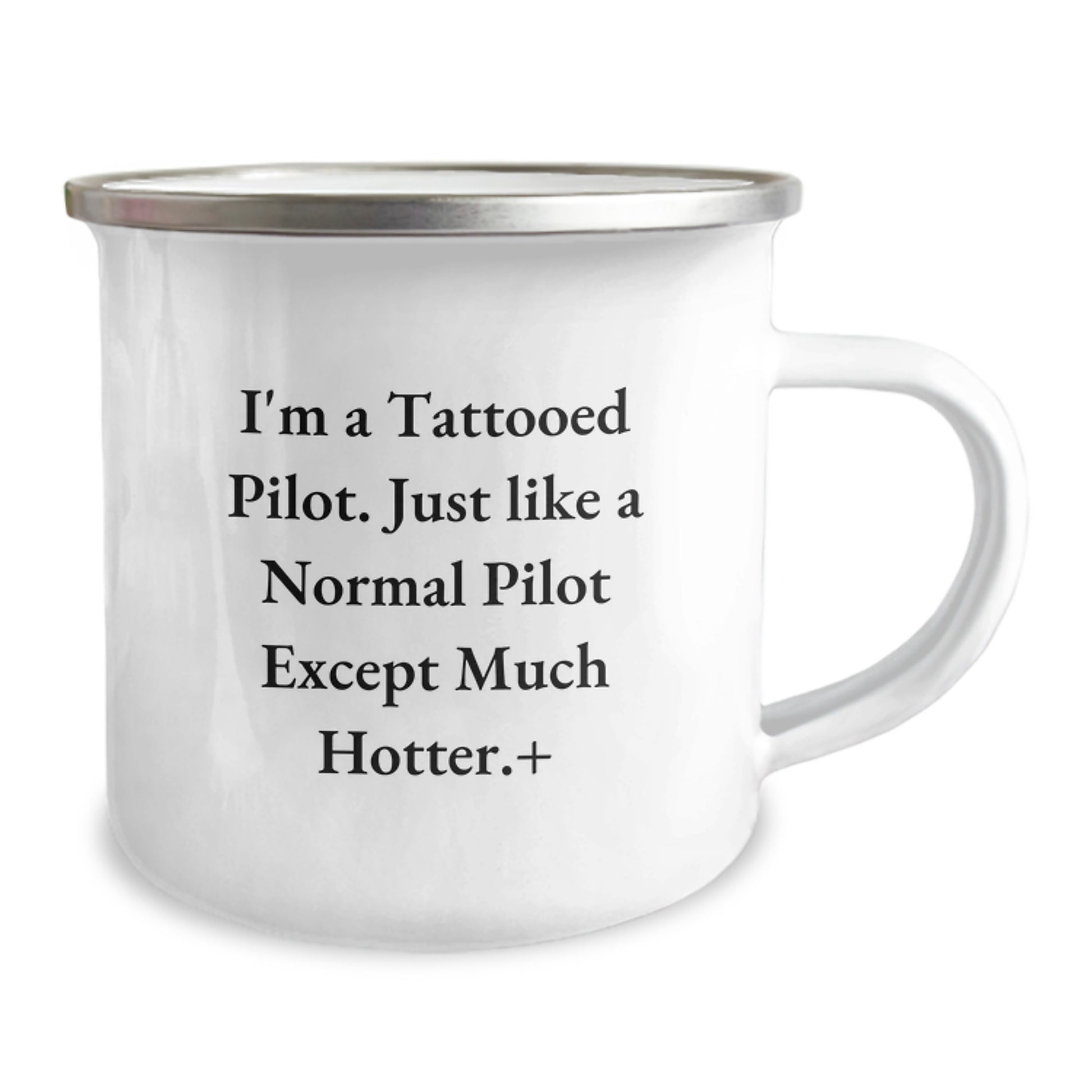 Pilot Gifts for Men, Funny Camping Mug from Friends, 'I'm A Tattooed Pilot' Graduation Unique Gifts - Image 2