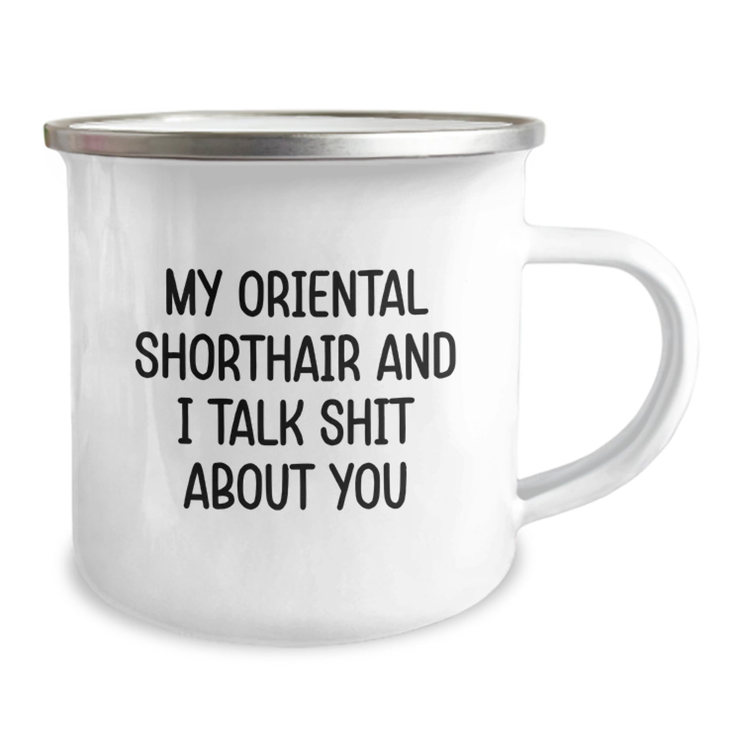 Oriental Shorthair Cat Funny Camping Mug Gifts for Friends Birthday Fun - Image 2