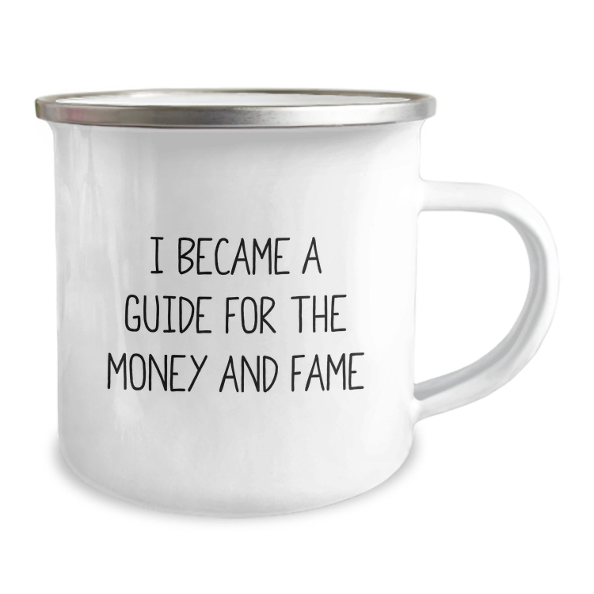 Inspiring Guide Gifts for Him, Funny Camping Mug for Birthday - 'I Became A Guide For The Money And Fame' Quote, Gifts from Friends - Image 2