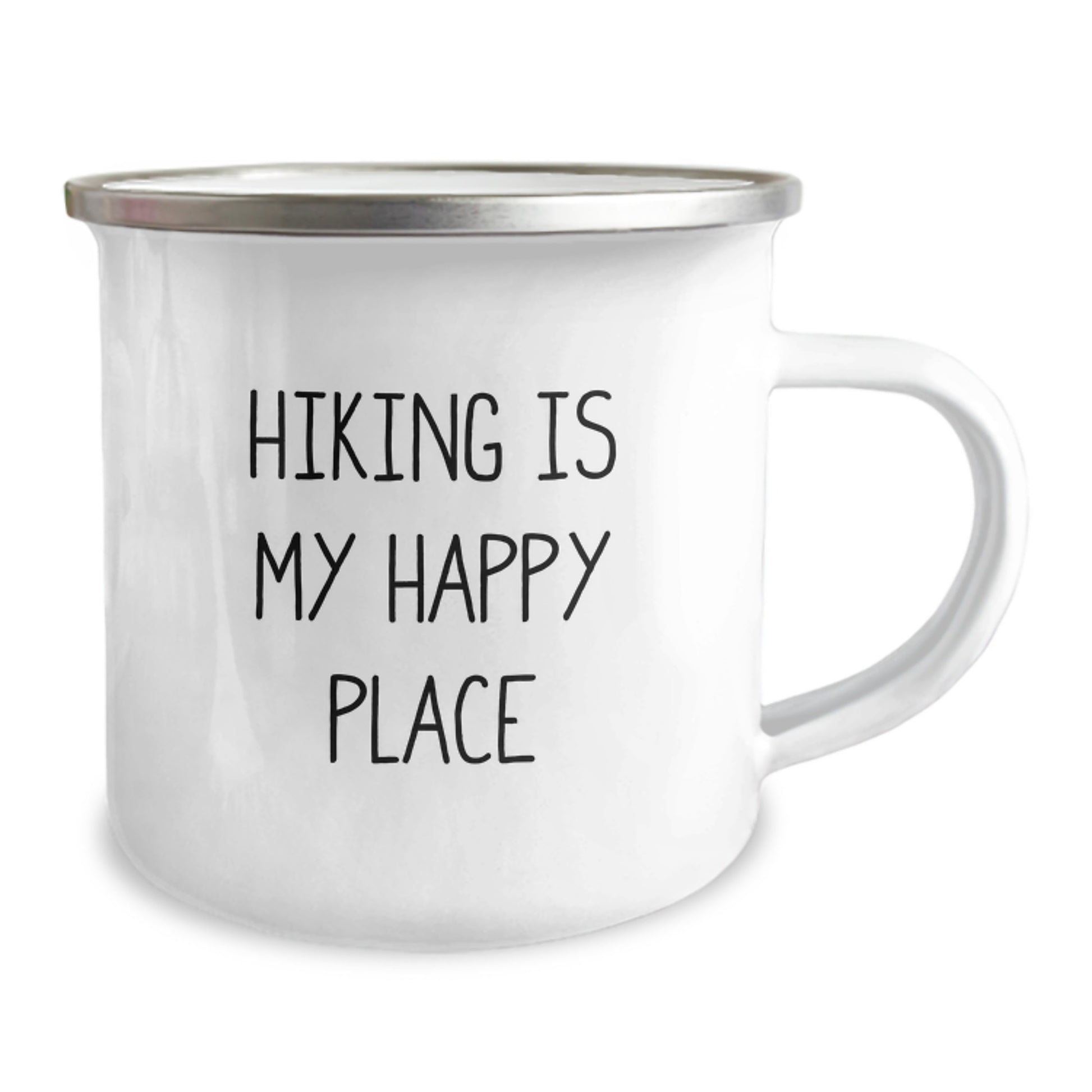 Hiking is My Happy Place Funny Hiking Gifts for Father's Day Unique Camping Mugs from Dad to Son - Image 2