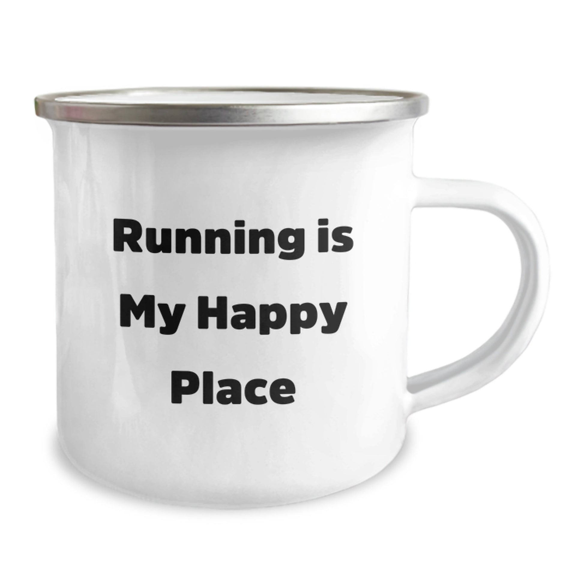 Funny Running Quotes Gifts for Men - Running Is My Happy Place Camping Mug, Perfect Christmas Unique Gifts from Friends for Him - Image 2