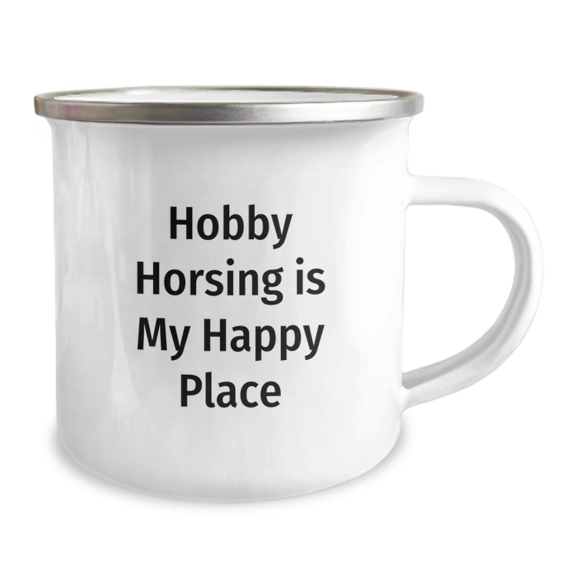 Hobby Horsing Camping Mug, Gifts from Friends for the Perfect Valentine's Unique Gifts, Inspirational 'Hobby Horsing Is My Happy Place' Stainless Steel - Image 2
