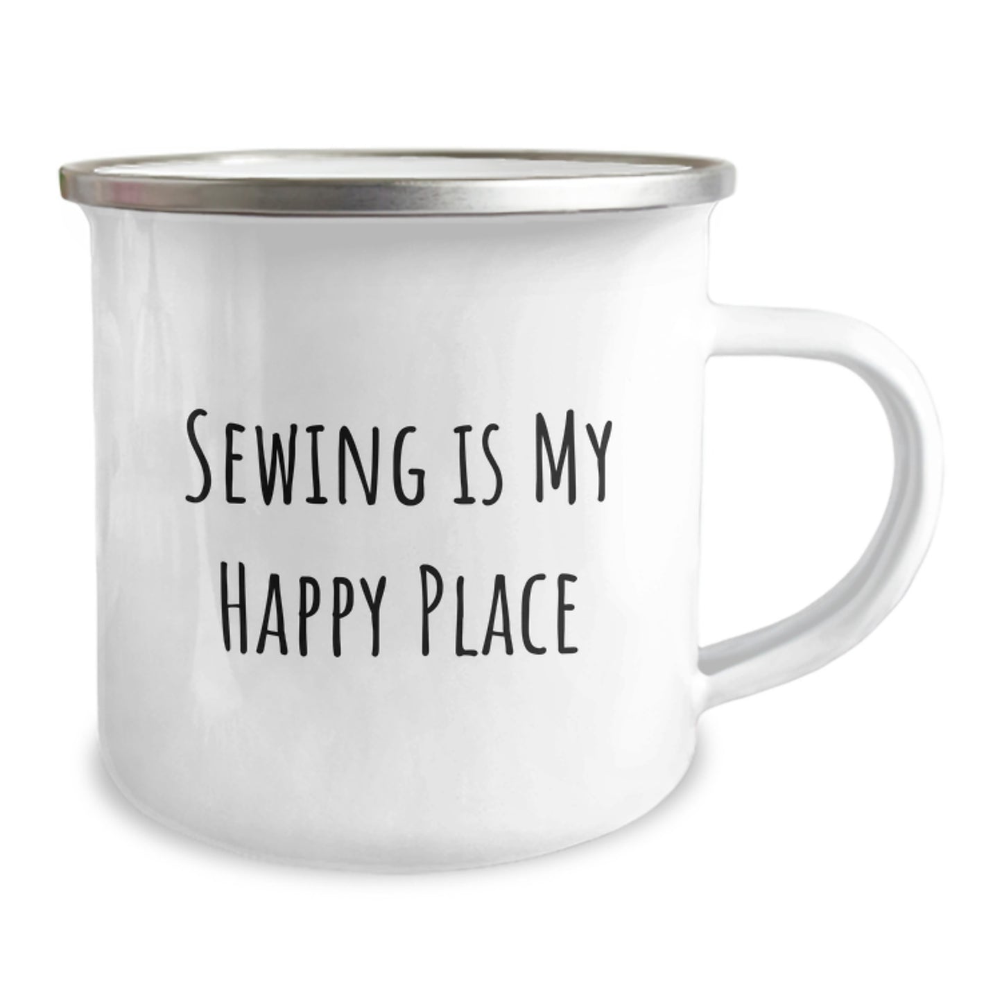 Funny Sewing Gifts for Men, Unique Camping Mugs with Inspirational Quote 'Sewing Is My Happy Place' for Sewing Lovers, Christmas Unique Gifts from Friends - Image 2