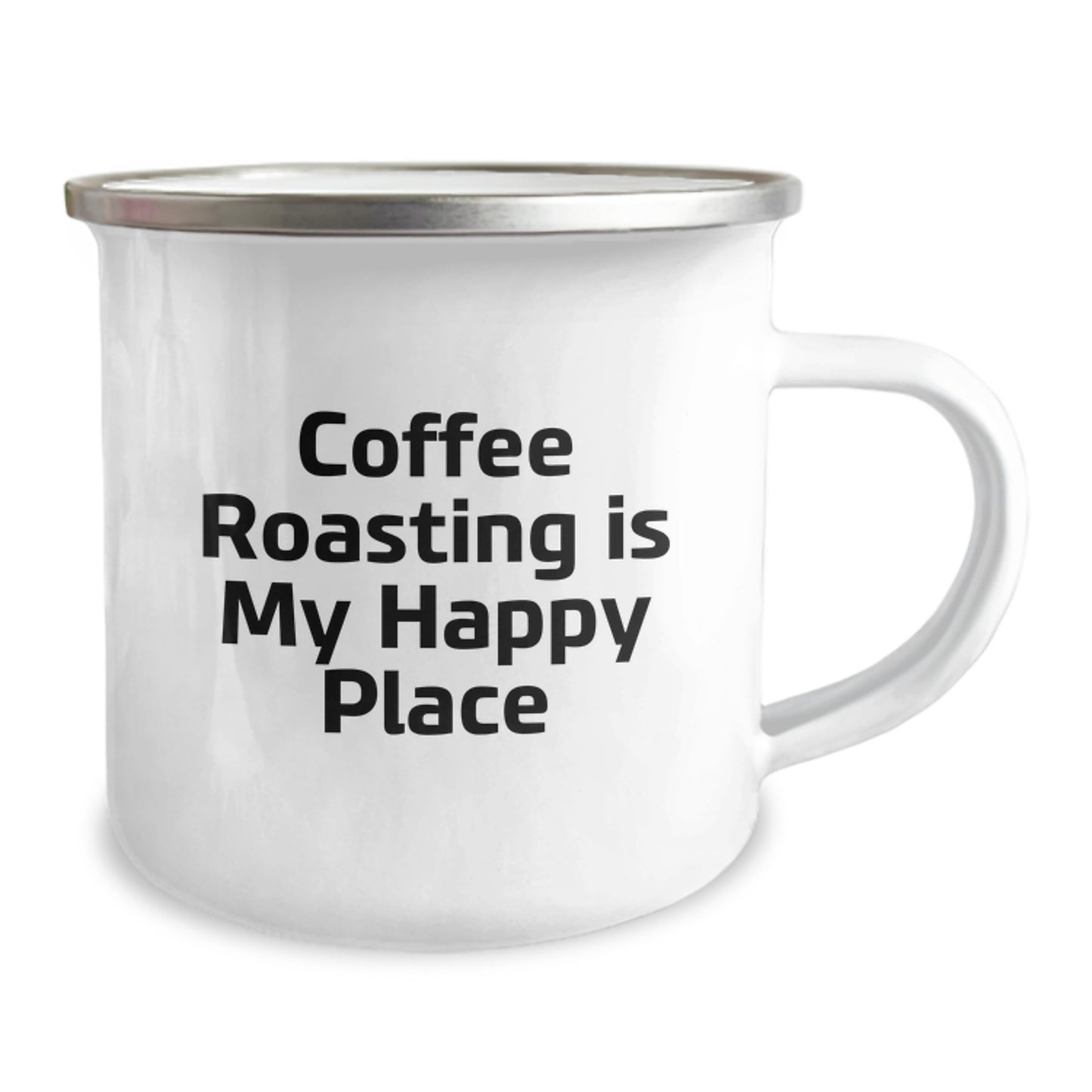 Coffee Roasting Gifts for Dad - Funny Camping Mug, 'Coffee Roasting Is My Happy Place' Quote, Stainless Steel, Father's Day Unique Gifts from Men to Family and Friends - Image 2