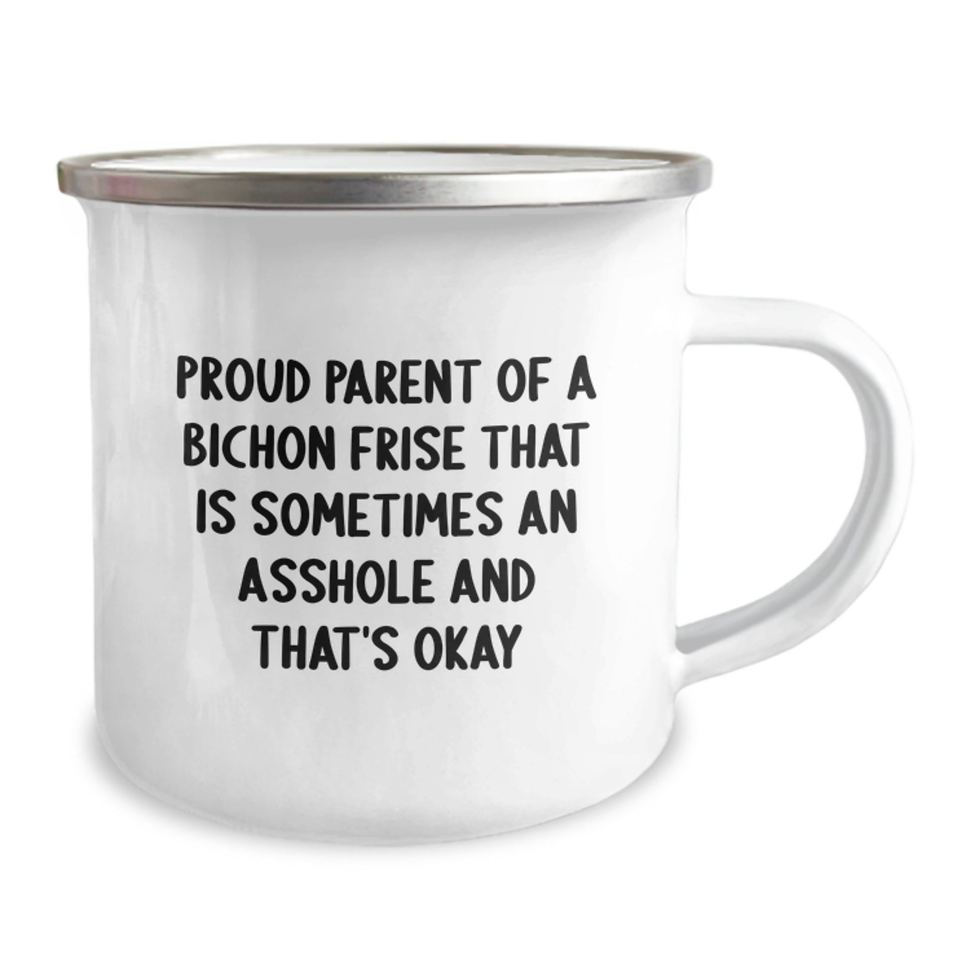 Funny Bichon Frise Dog Gifts for Men Father's Day Unique Camping Mug - Proud Parent Quotes - Image 2