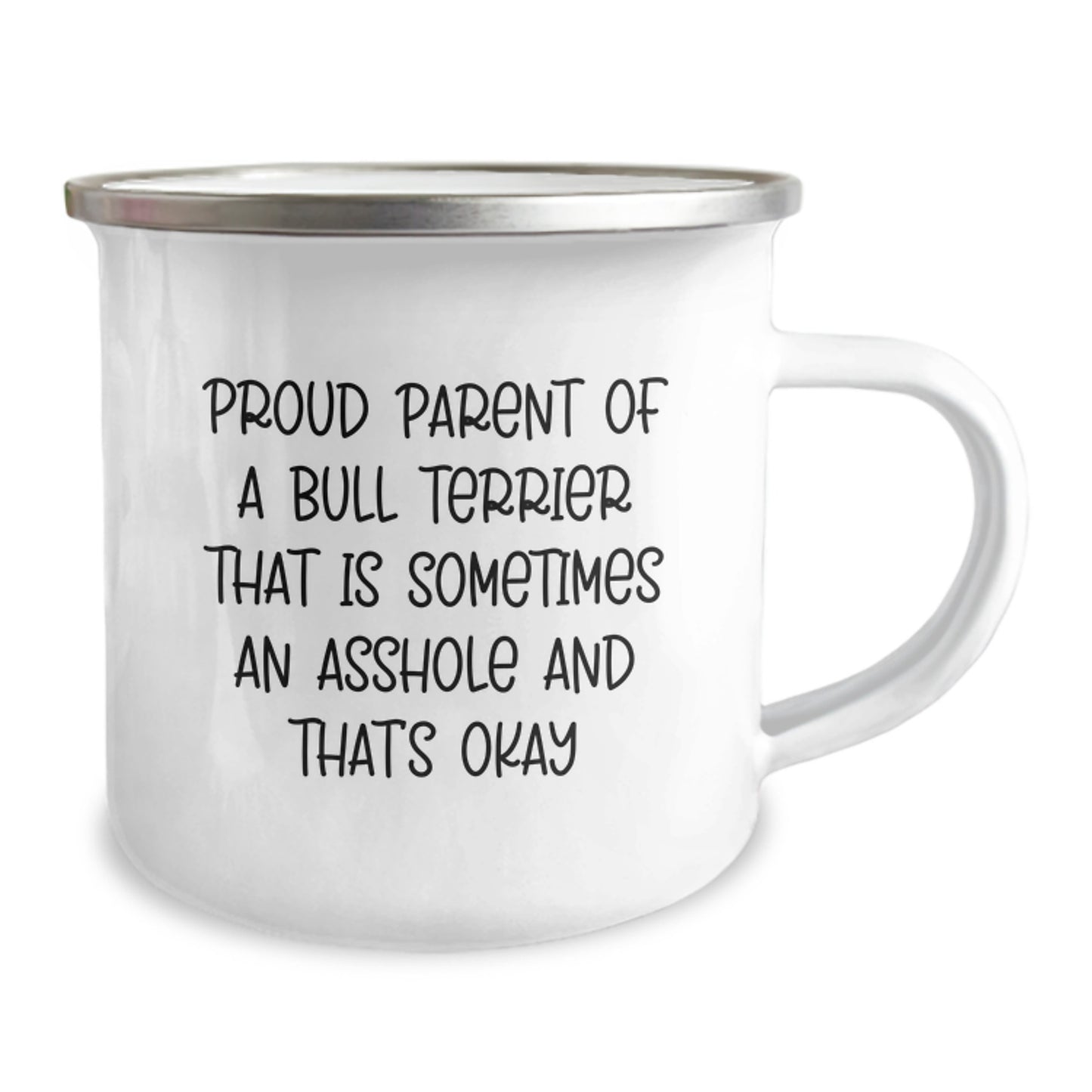 Funny Bull Terrier Dog Lover Gifts from Friends for Valentine's Camping Mug - Image 2
