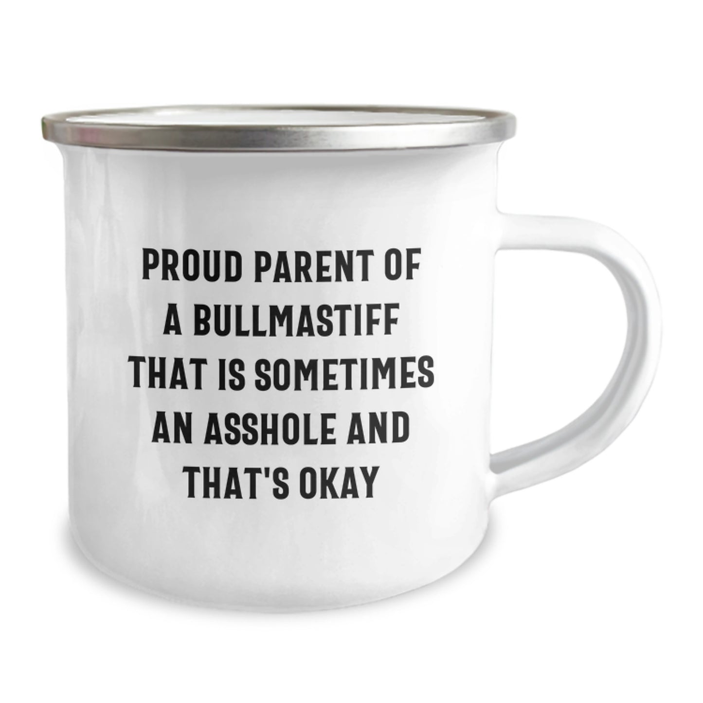 Bullmastiff Dog Lover's Camping Mug, Funny Quote, Valentine's Gifts from Friends to Family - Image 2