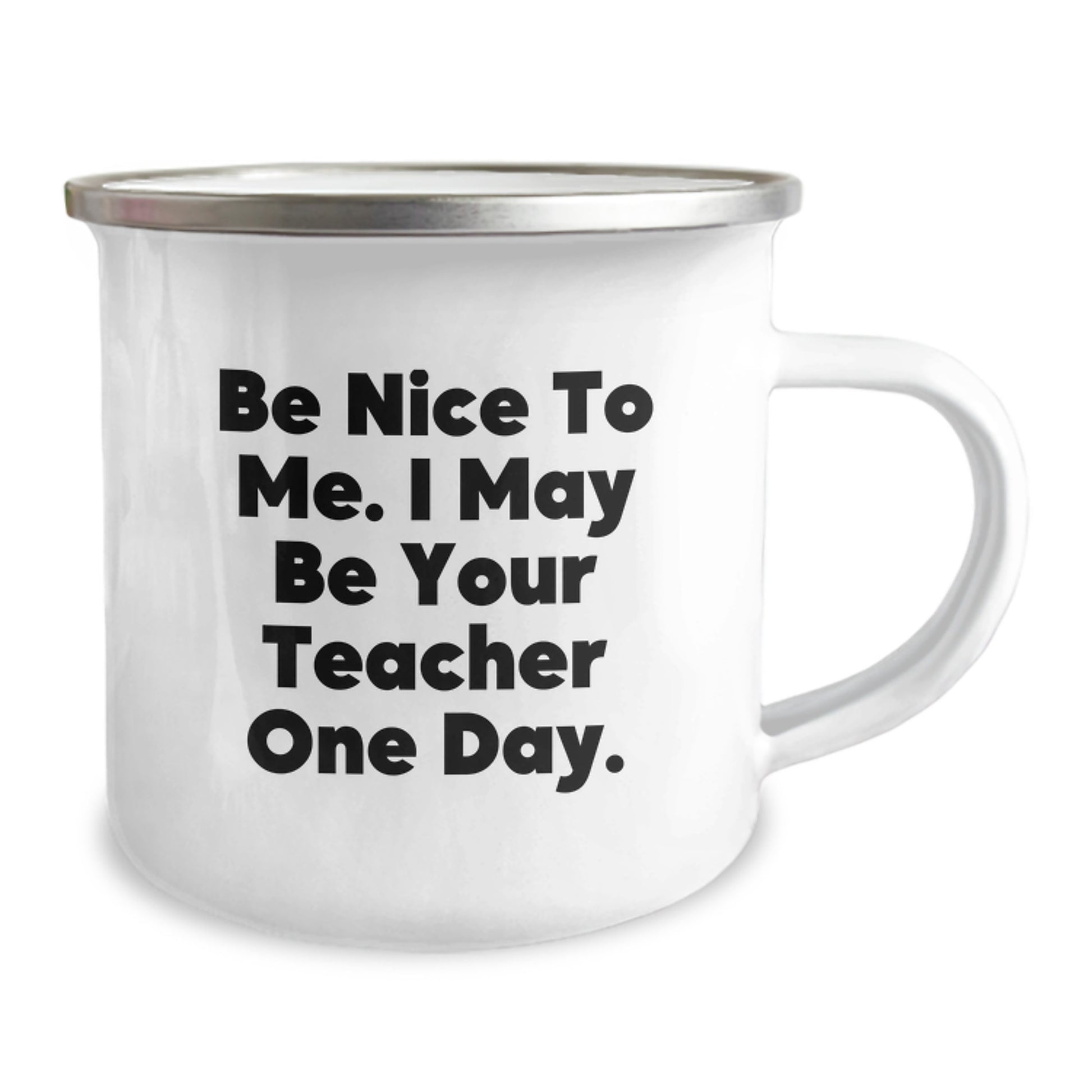 Funny Teacher Gifts from Friends - Be Nice To Me, I May Be Your Teacher One Day - Christmas Unique Mugs for Teachers, 12 oz Stainless Steel - Image 2