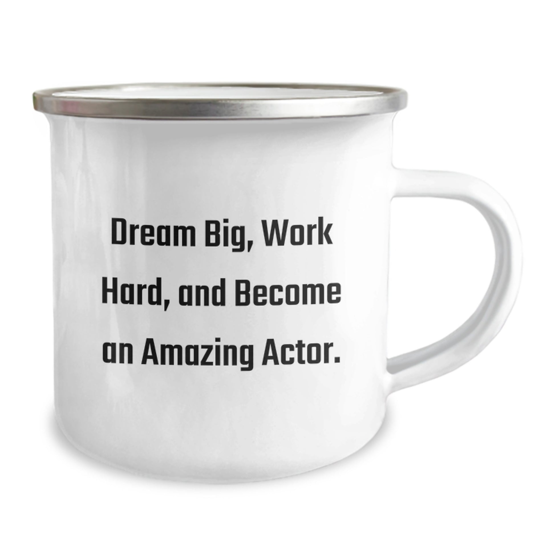 Inspirational Actor Gifts for Him, Funny Birthday Unique Gifts from Friends, Camping Mug for Actor Enthusiast, Dream Big Work Hard - Image 2