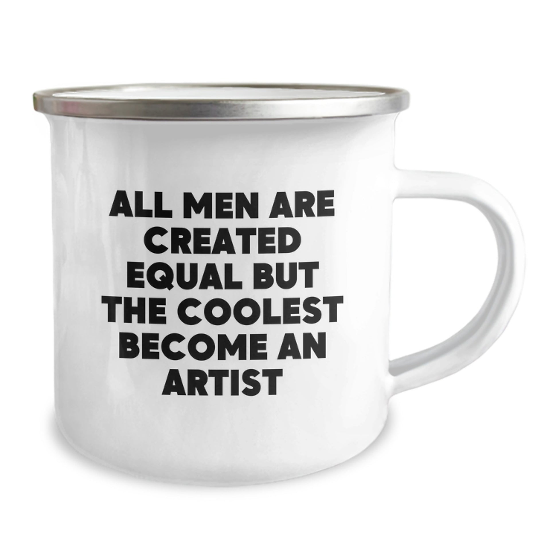 Funny Artist Camping Mug Gifts from Men to Women Friends Family - All Men Are Created Equal But The Coolest Become An Artist Christmas Unique - Image 2