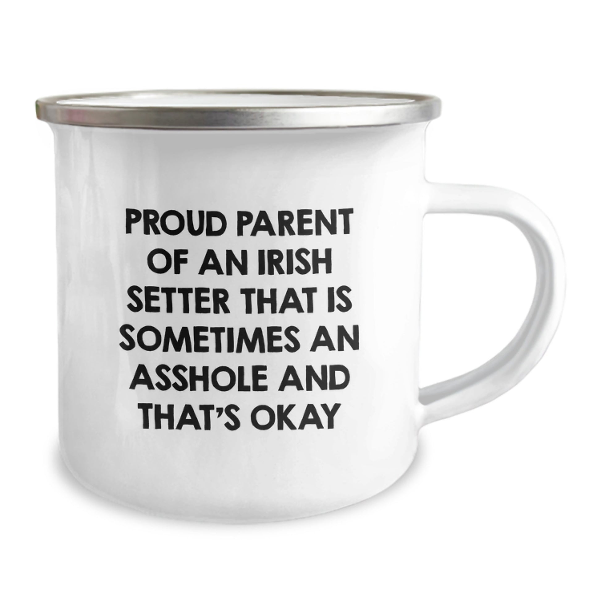 Funny Irish Setter Dog Camping Mug Gifts for Mom from Daughter - Proud Parent Quote - Image 2