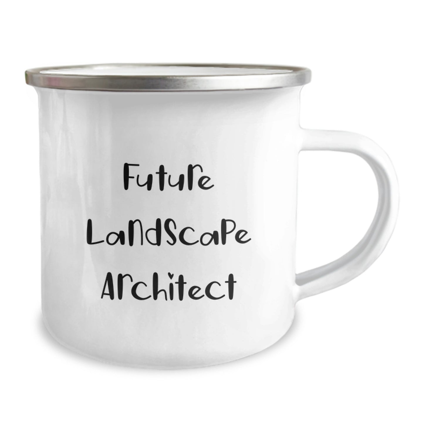 Funny Future Landscape Architect Birthday Unique Gifts from Friends to Landscape Architect, Quote on Camping Mug, 12 oz Stainless Steel with Enamel Finish - Image 2