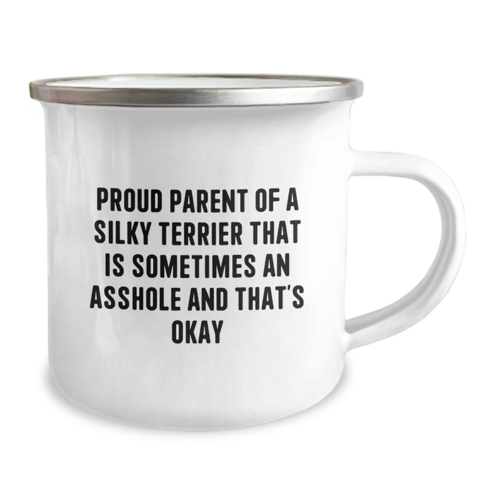 Funny Silky Terrier Dog Lover's Birthday Unique Gifts from Mom for Friends Camping Mug - Image 2