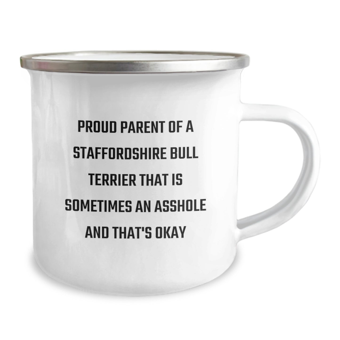 Funny Staffordshire Bull Terrier Dog Lovers Camping Mug Gifts for Him from Men, Unique Father's Day Unique Gifts - Image 2