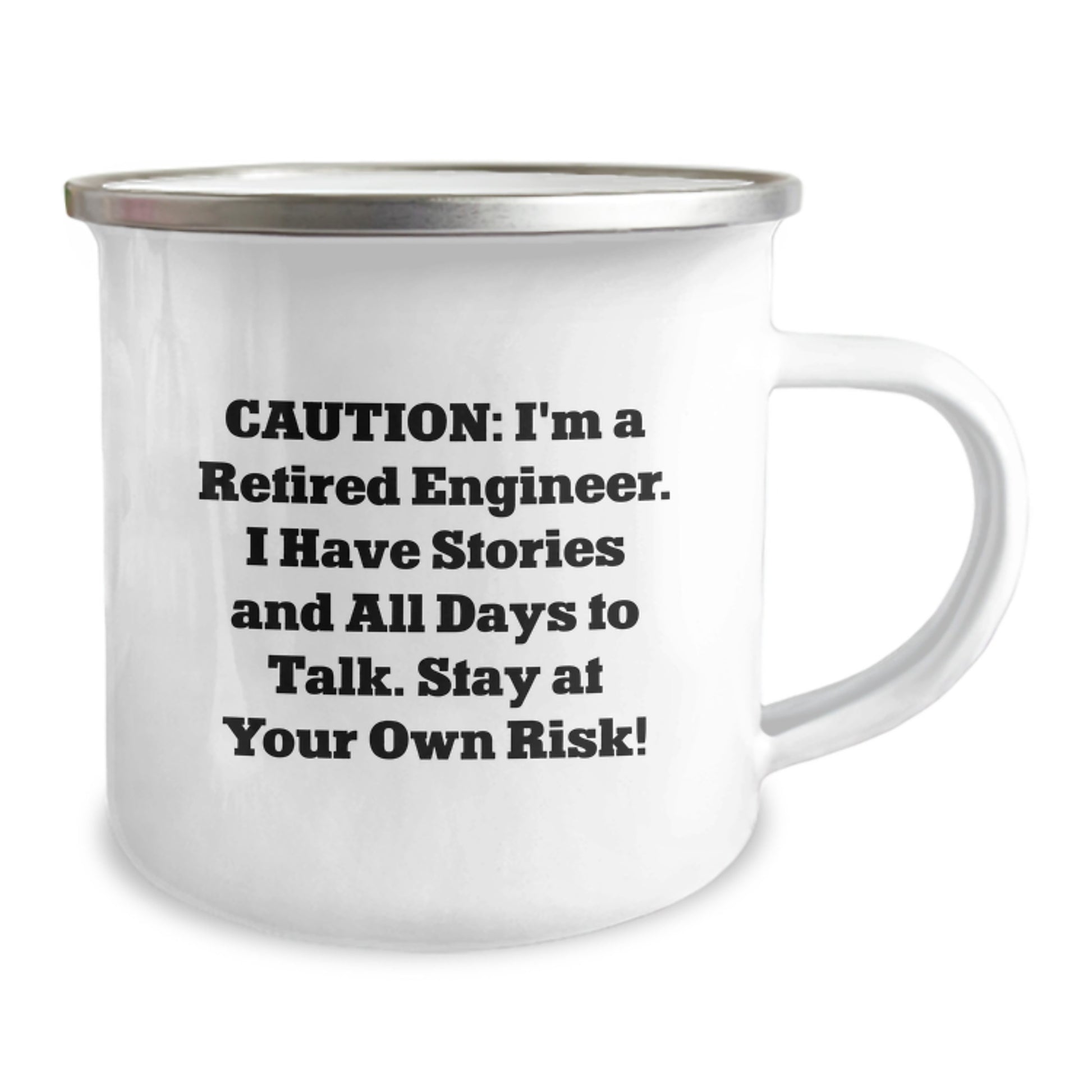 Funny Engineer Quote Camping Mug, Birthday Unique Gift from Friends, Perfect for Engineer Men, 12 oz Stainless Steel with Enamel Finish - Image 2