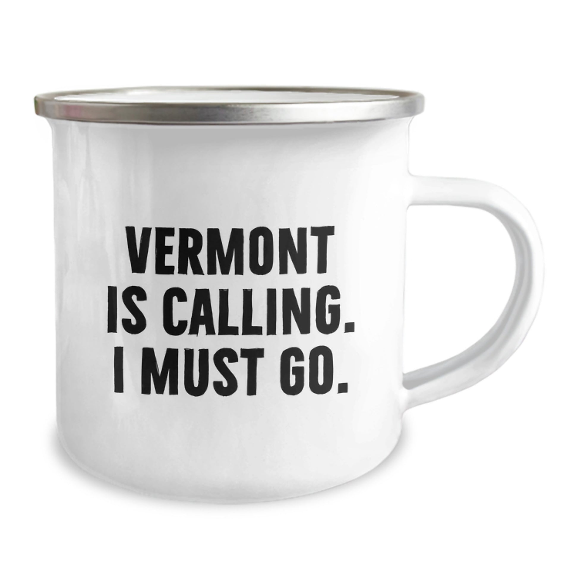 Funny Vermont Gifts for Men - Camping Mug - 'Vermont Is Calling, I Must Go!' - Image 2