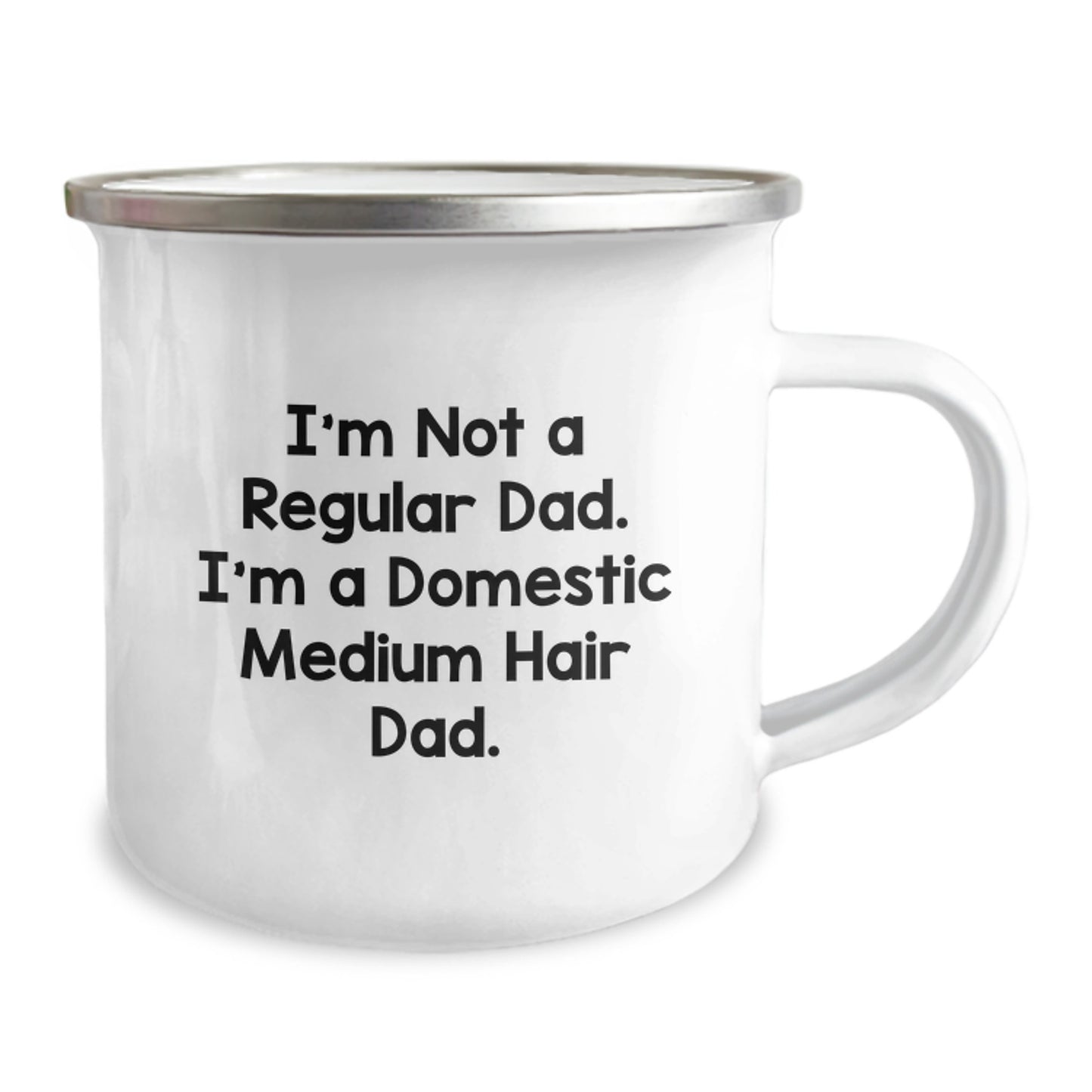 Domestic Medium Hair Cat Dad Gifts for Men Funny Ceramic Camping Mug - Unique Graduation Unique Gifts from Men to Family - Image 2