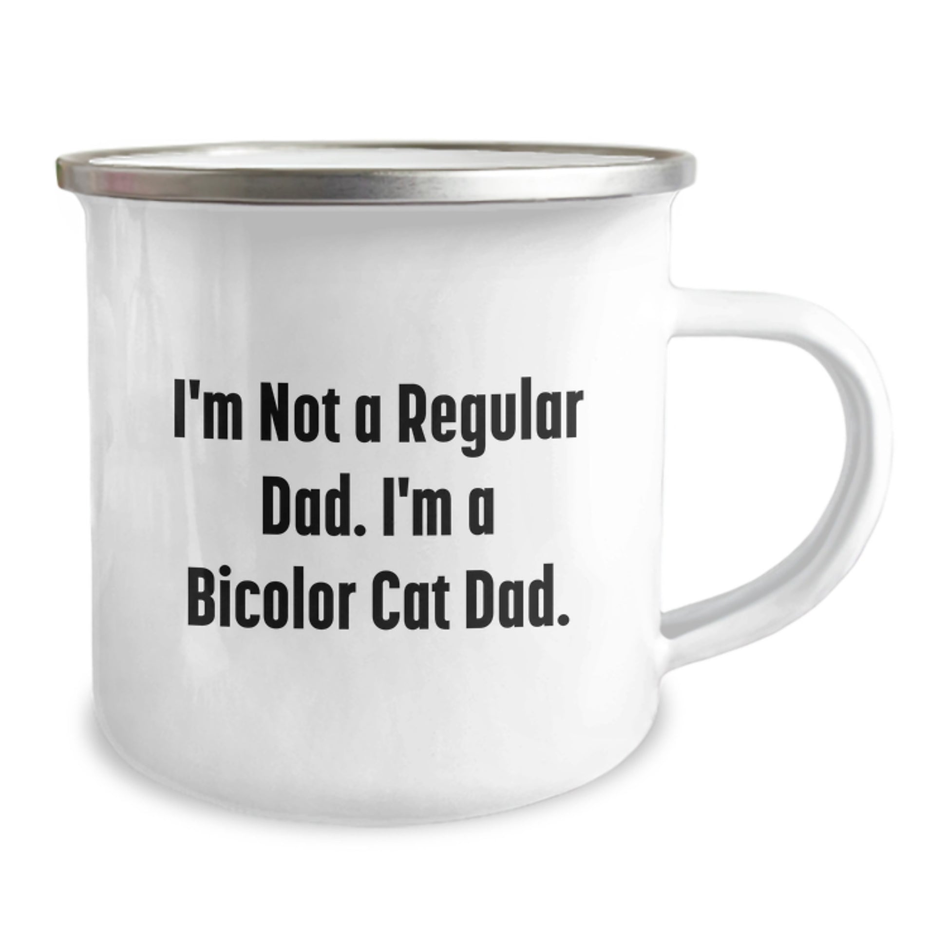 Funny Bicolor Cat Camping Mug, Unique Gifts for Bicolor Cat Dad, Birthday Unique Gift for Him, Gifts from Dad, Men, Friends, and Family - Image 2