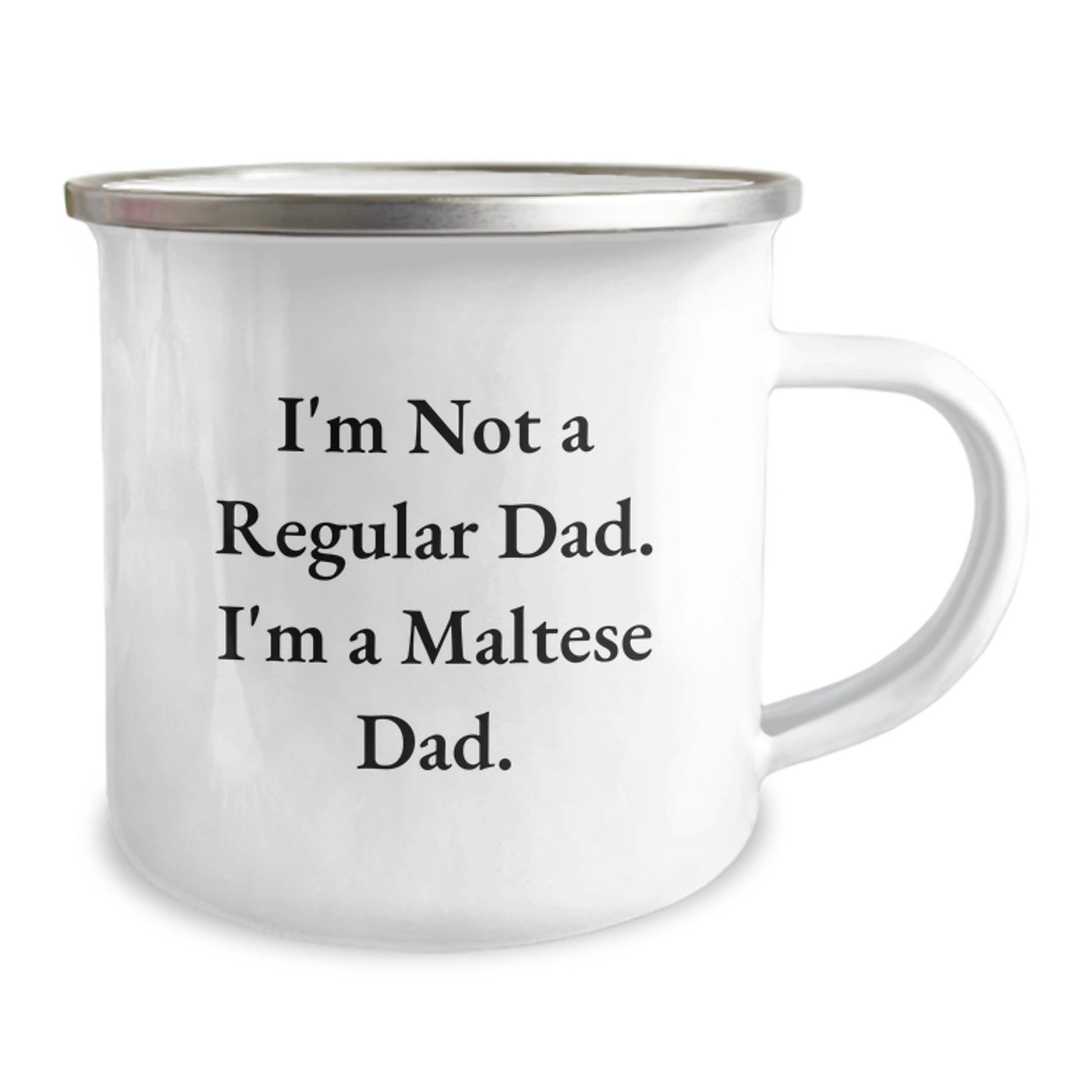 Funny Maltese Dog Camping Mug, Gifts from Dad for Men, Women, Friends, Coworkers, Family, Birthday Unique Gifts, I'm Not A Regular Dad. I'm A Maltese Dad. - Image 2