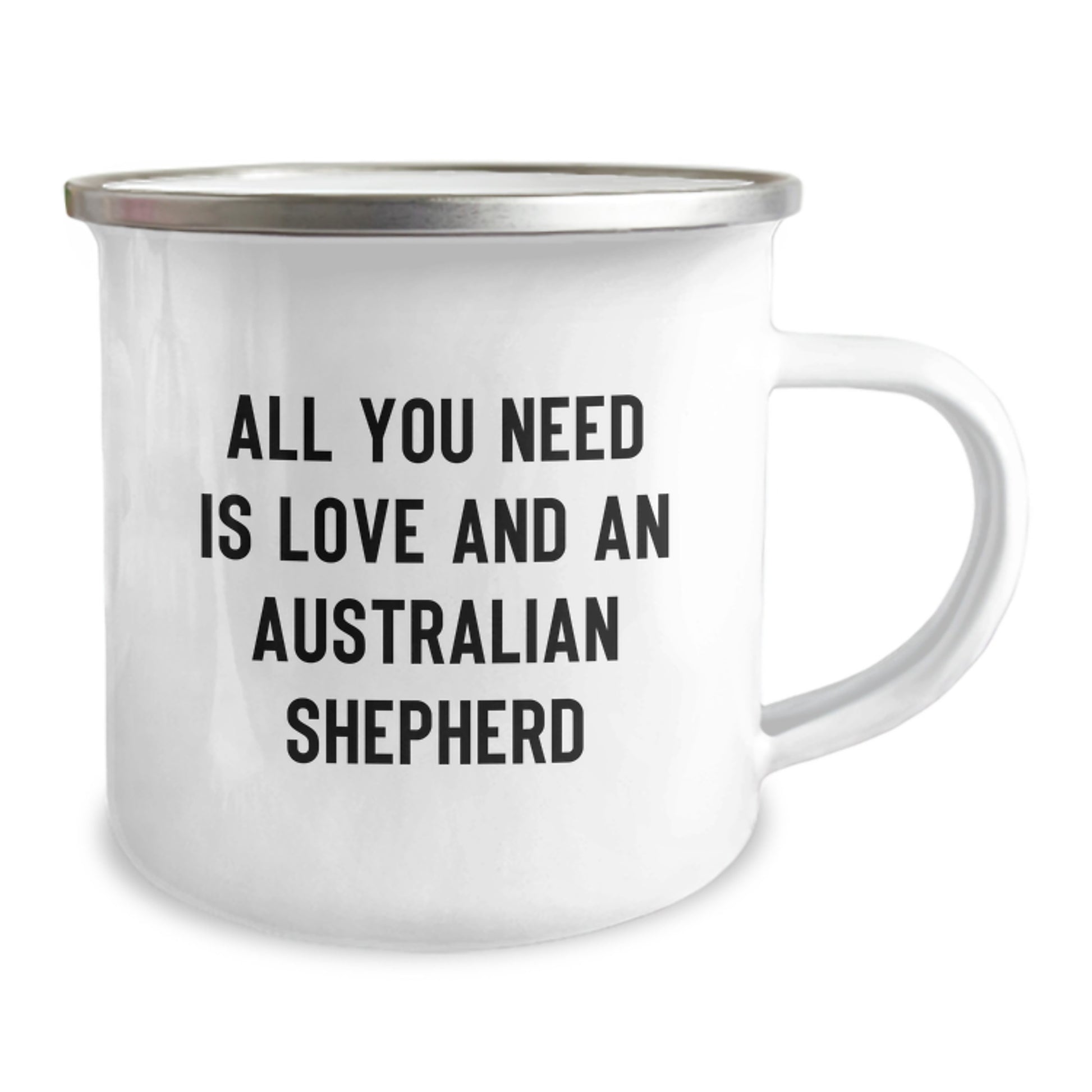 Australian Shepherd Dog Lover Gifts from Family to Friends - All You Need Is Love And An Australian Shepherd Valentine's Unique Camping Mug for Australian Shepherd Dog Enthusiasts, Funny Quote - Image 2